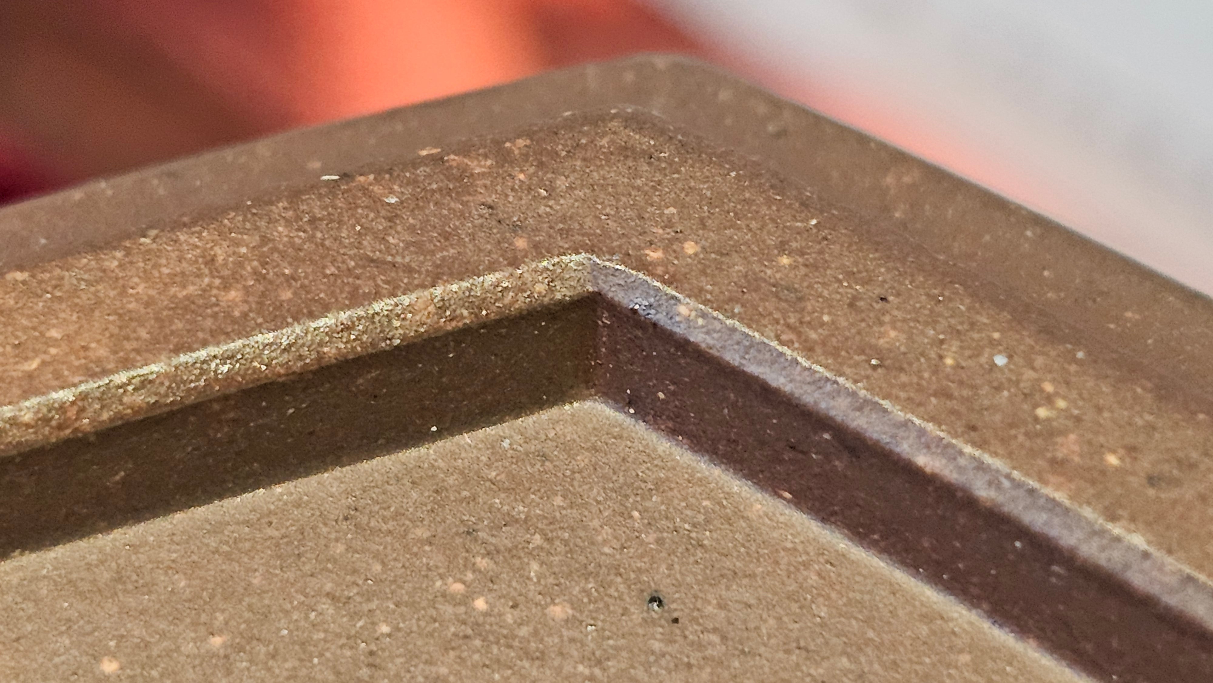 《六方半月》"Liu Fang Ban Yue", 290.1ml, "一饮涤昏寐，情思爽朗满天地" and Lotus Flower nengraving, Di Cao Qing Zi Ni 底槽青紫泥, by L2A Senior Consummate Artist Yuan Hui 袁辉 ~ Congratulations!to Ms M.L., 0732hrs 6th Sept 2025, Phoenix, AZ!