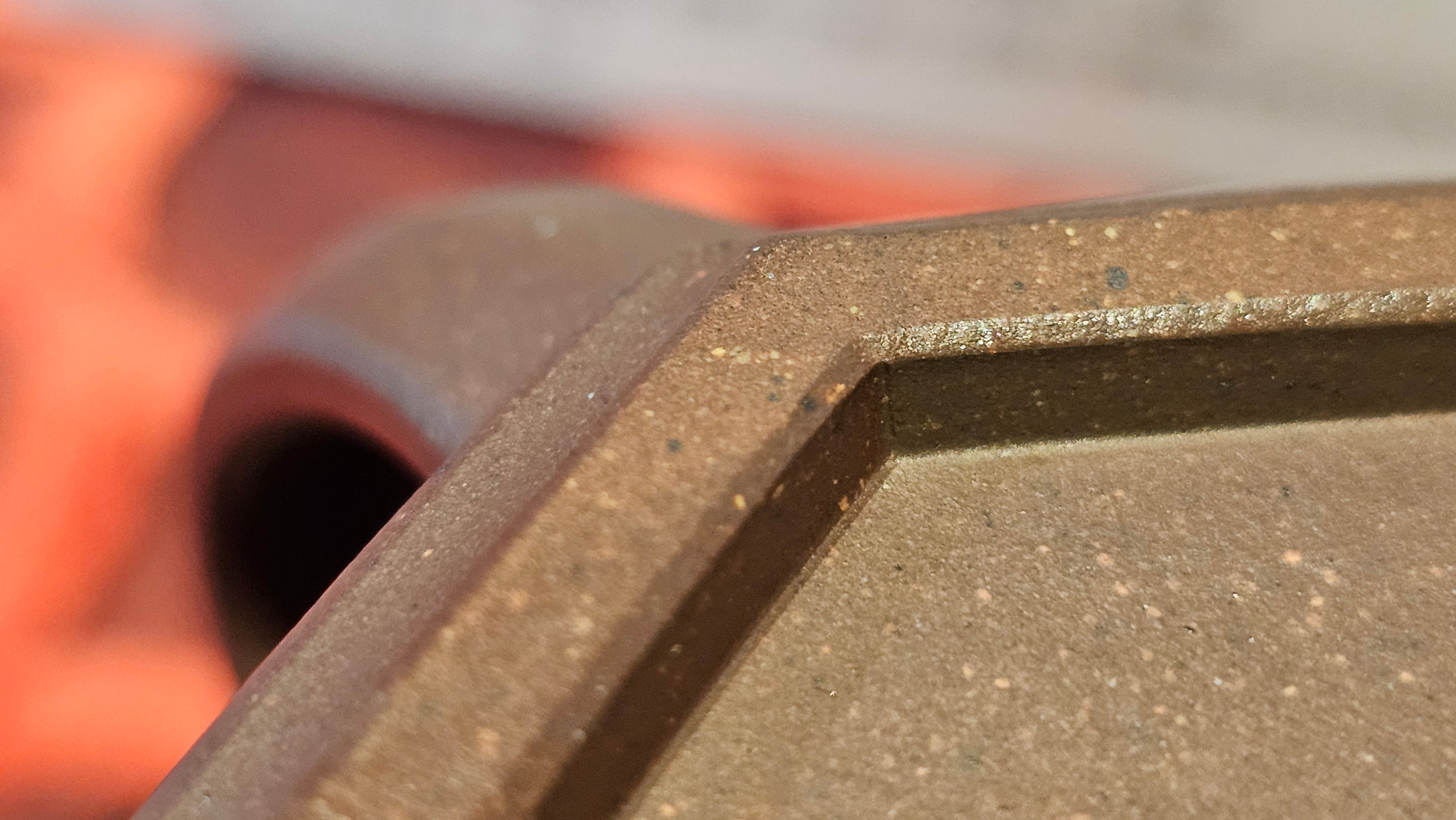 《六方半月》"Liu Fang Ban Yue", 290.1ml, "一饮涤昏寐，情思爽朗满天地" and Lotus Flower nengraving, Di Cao Qing Zi Ni 底槽青紫泥, by L2A Senior Consummate Artist Yuan Hui 袁辉 ~ Congratulations!to Ms M.L., 0732hrs 6th Sept 2025, Phoenix, AZ!