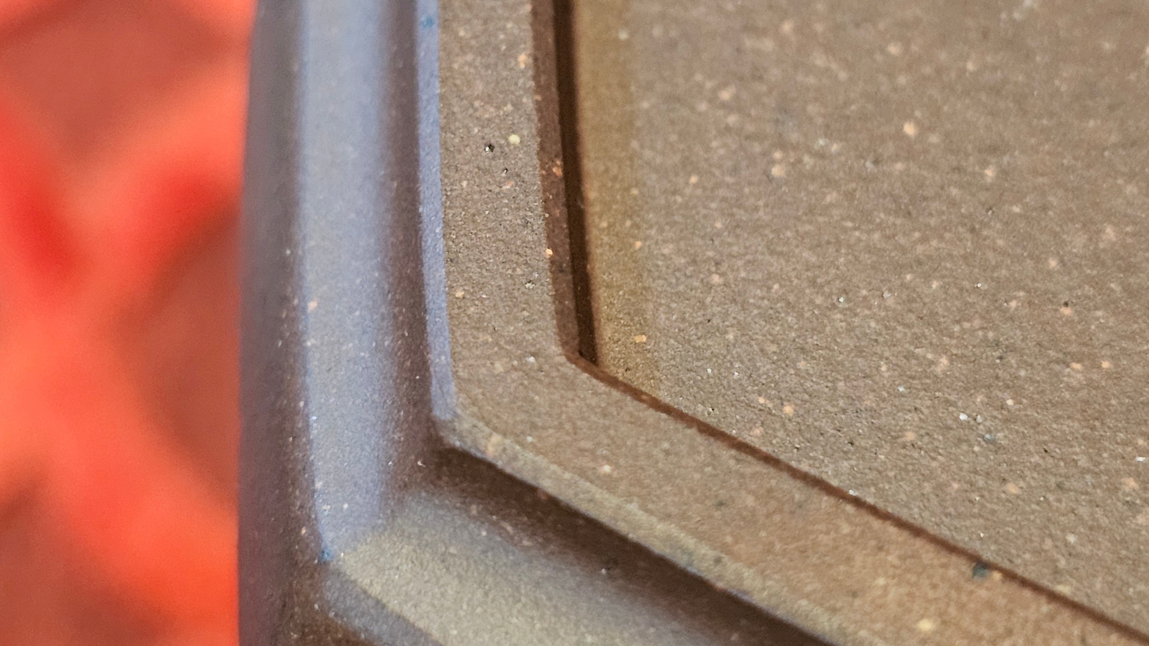 《六方半月》"Liu Fang Ban Yue", 290.1ml, "一饮涤昏寐，情思爽朗满天地" and Lotus Flower nengraving, Di Cao Qing Zi Ni 底槽青紫泥, by L2A Senior Consummate Artist Yuan Hui 袁辉 ~ Congratulations!to Ms M.L., 0732hrs 6th Sept 2025, Phoenix, AZ!