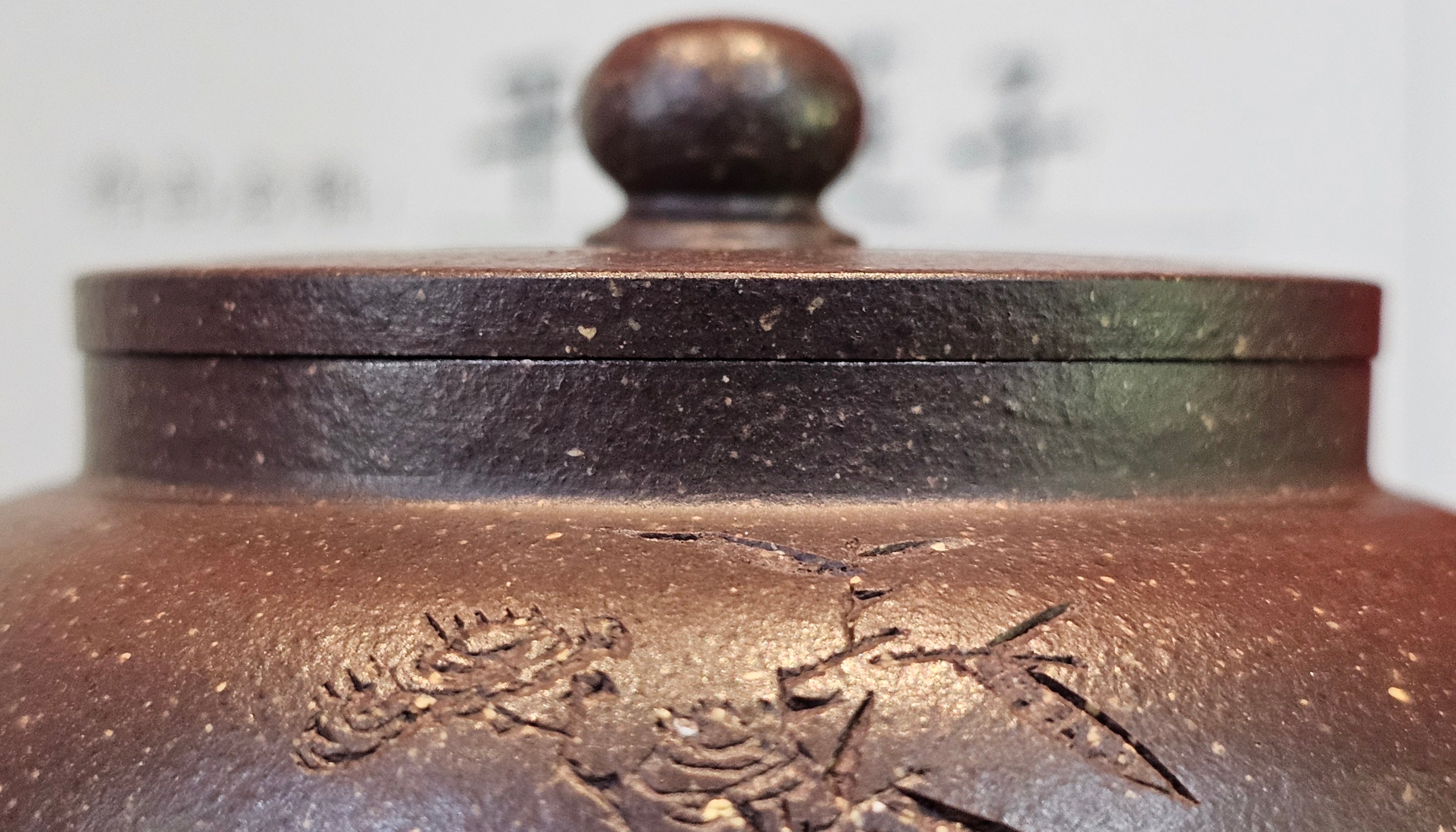 《平盖莲子》"Ping Gai Lian Zi", 233.9ml, Qing Hui Duan Ni 青灰段泥 ~ Crafted by L3A Consummate Master Artist Li Yan Ru 李艳如 ~ Congratulations to Dr W.S.! 1012hrs 6th Sept 2025! Phoenix, AZ!