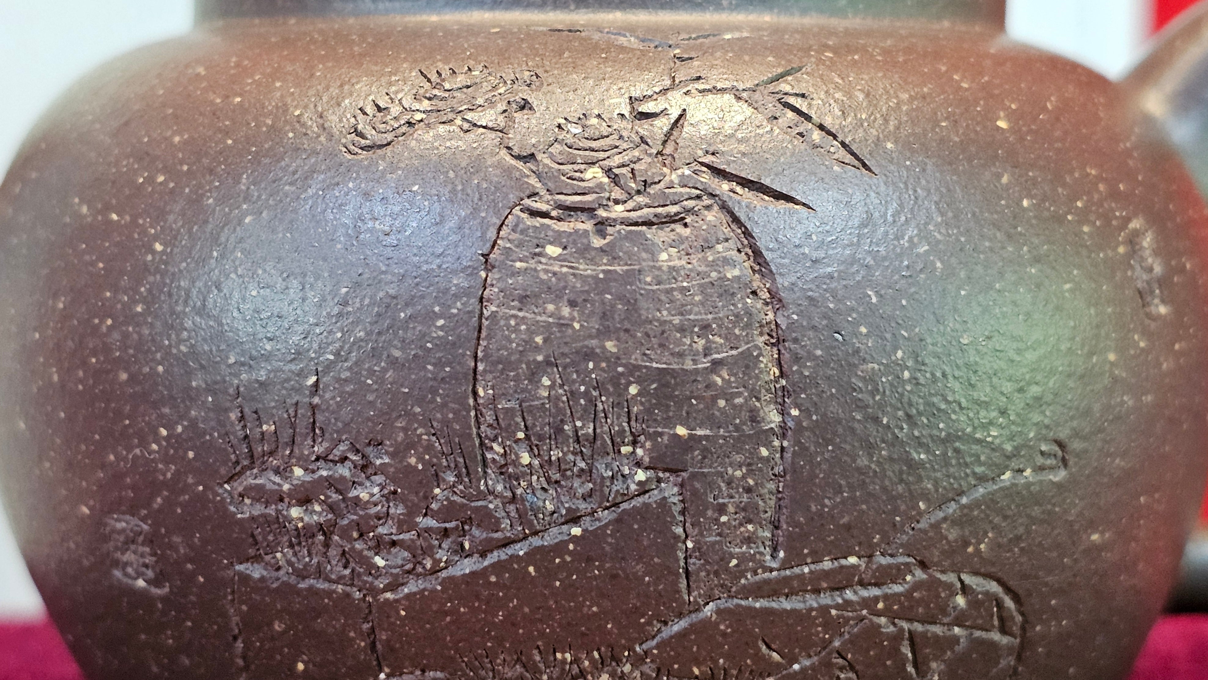 《平盖莲子》"Ping Gai Lian Zi", 233.9ml, Qing Hui Duan Ni 青灰段泥 ~ Crafted by L3A Consummate Master Artist Li Yan Ru 李艳如 ~ Congratulations to Dr W.S.! 1012hrs 6th Sept 2025! Phoenix, AZ!