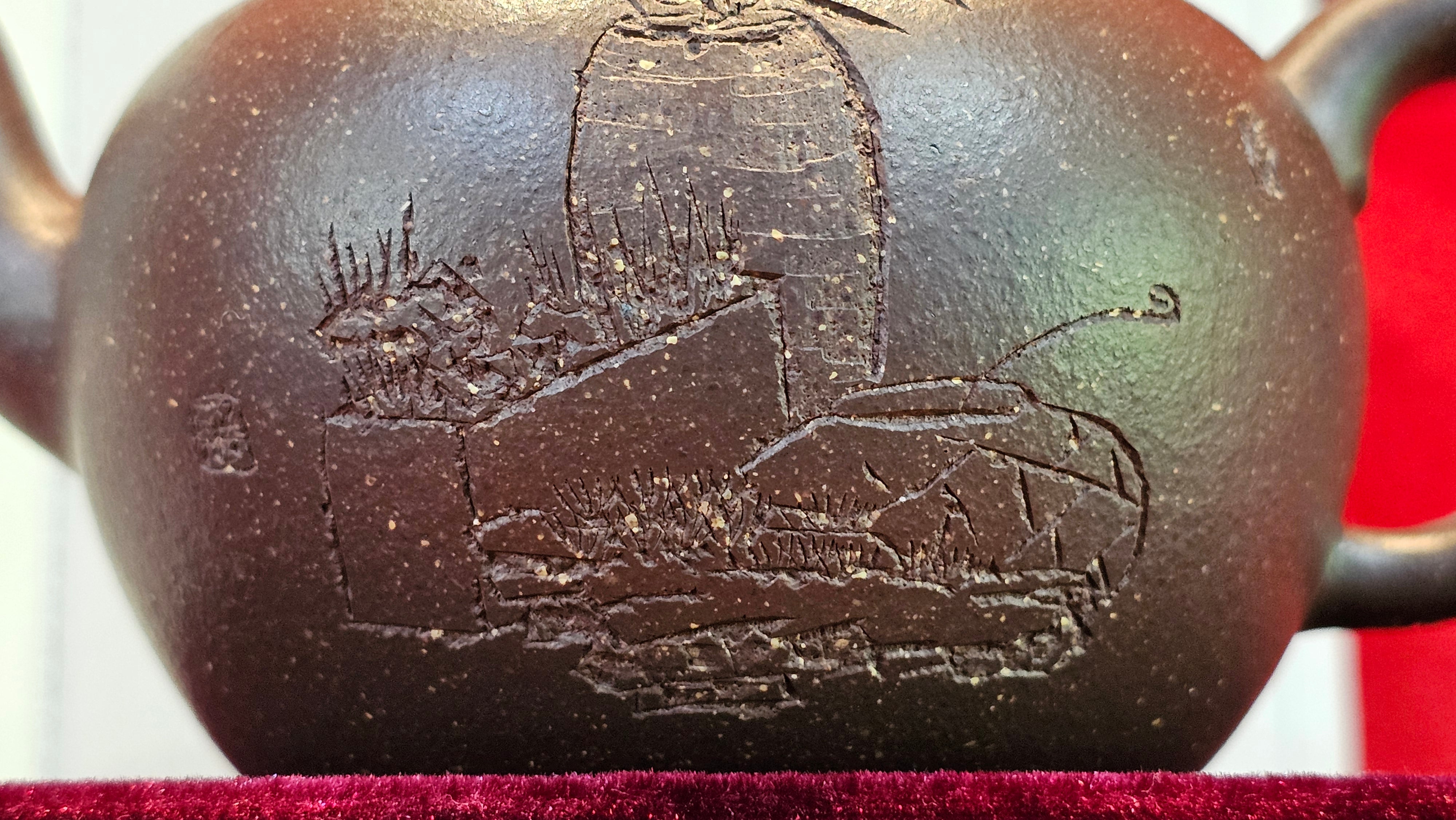 《平盖莲子》"Ping Gai Lian Zi", 233.9ml, Qing Hui Duan Ni 青灰段泥 ~ Crafted by L3A Consummate Master Artist Li Yan Ru 李艳如 ~ Congratulations to Dr W.S.! 1012hrs 6th Sept 2025! Phoenix, AZ!