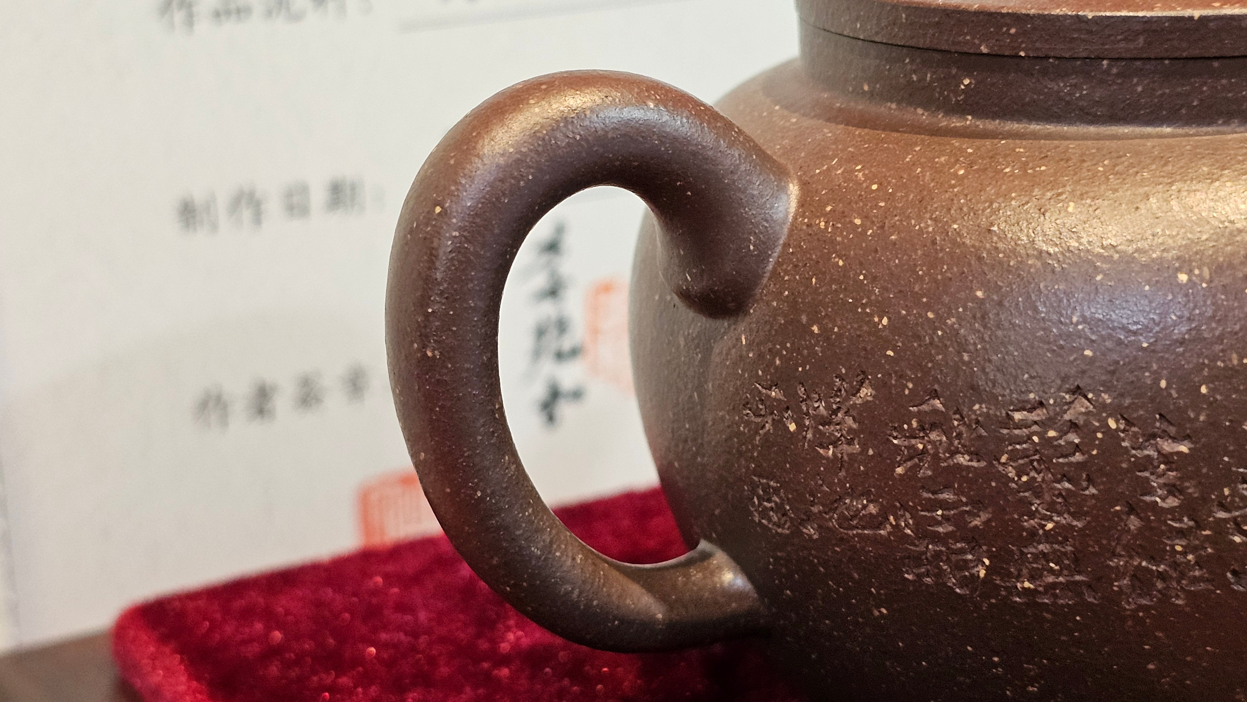 《平盖莲子》"Ping Gai Lian Zi", 233.9ml, Qing Hui Duan Ni 青灰段泥 ~ Crafted by L3A Consummate Master Artist Li Yan Ru 李艳如 ~ Congratulations to Dr W.S.! 1012hrs 6th Sept 2025! Phoenix, AZ!