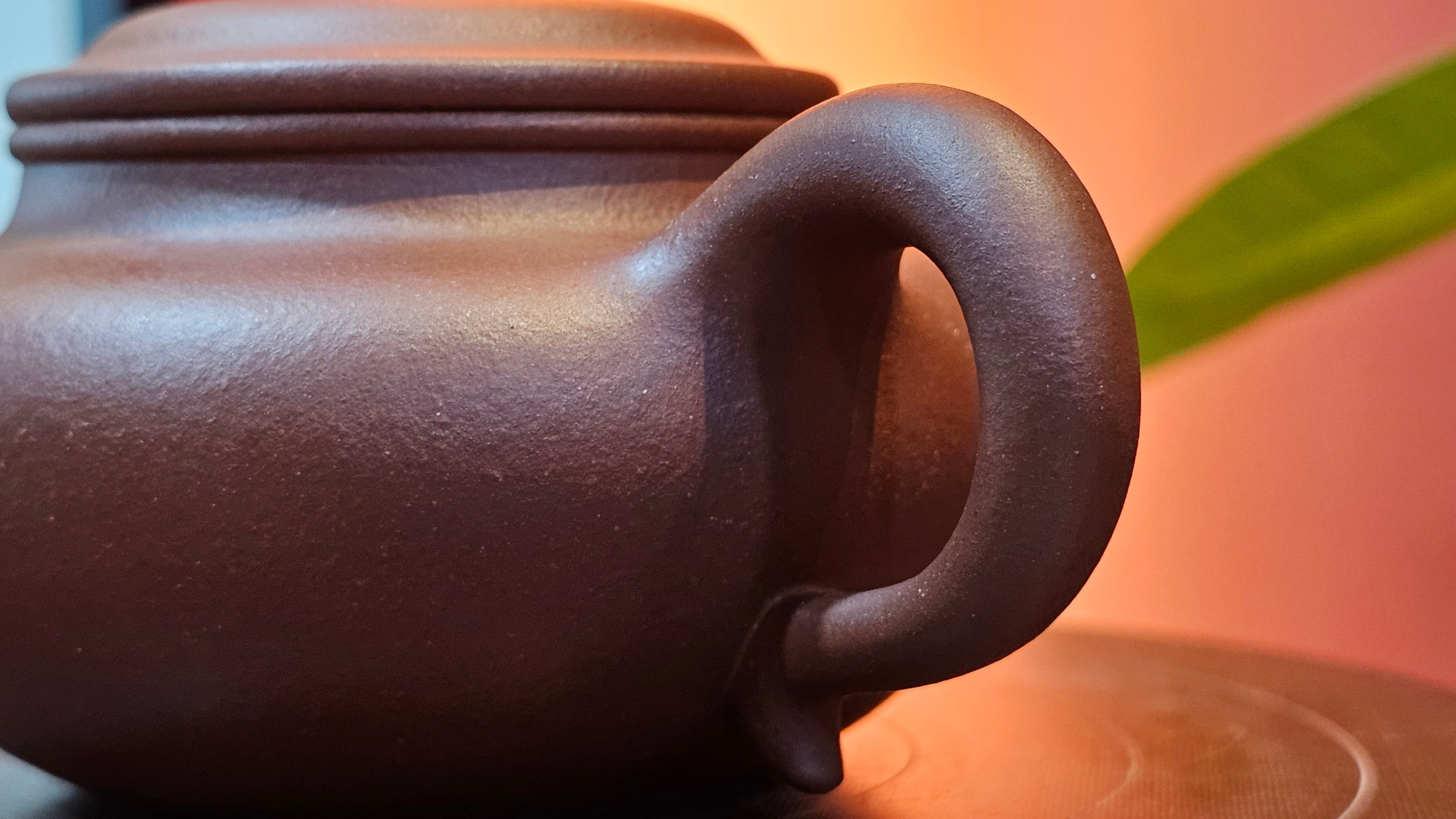 Fang Gu 仿古, 213.5ml, Di Cao Qing Zi Ni 底槽青紫泥, by our Collaborative Craftsman Chen Fa Chu 陈法初 ~!Congratulations to Mr E.A.! 2303hrs 10th Sept 2025, Colorado Springs, CO!