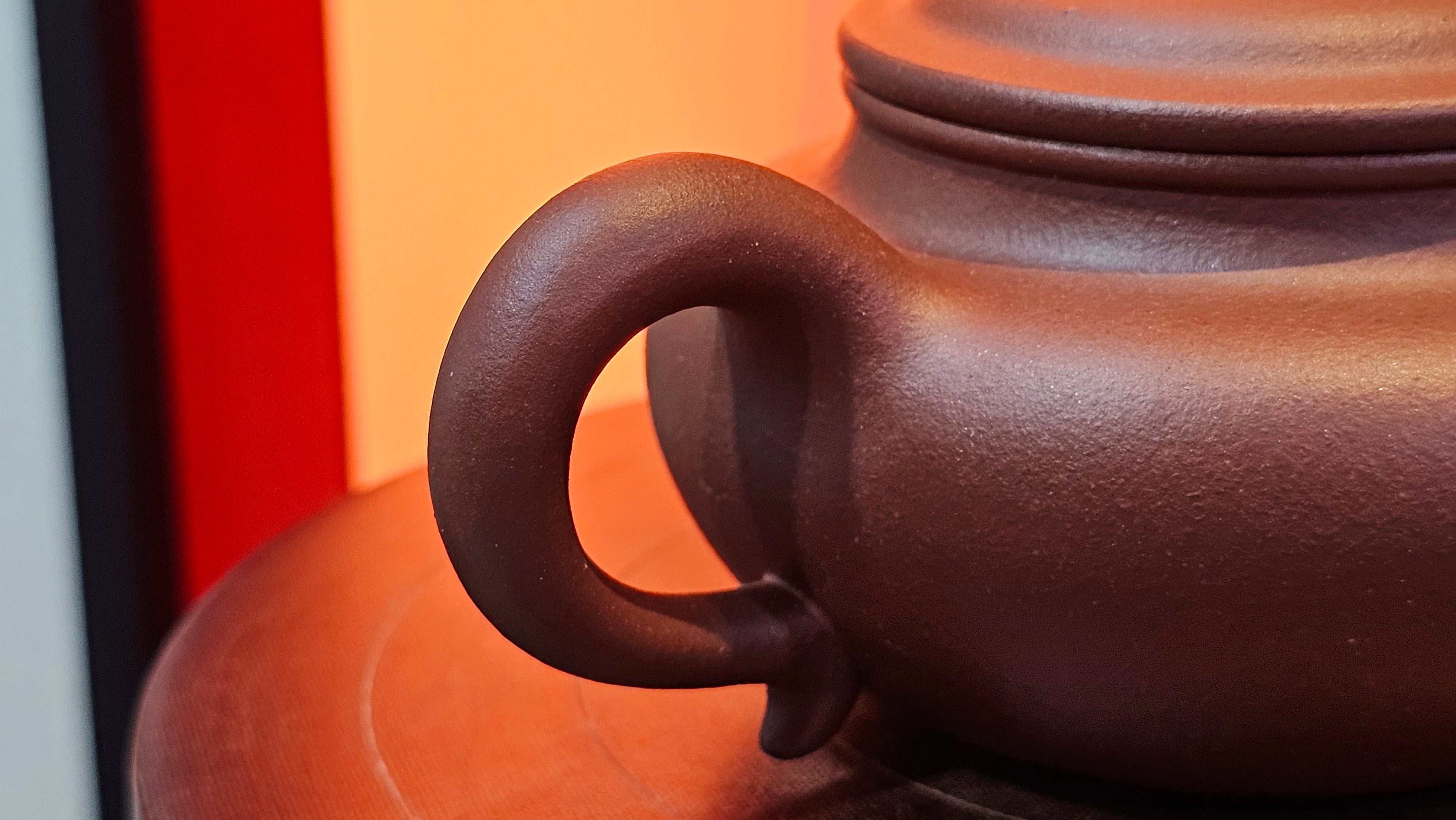 Fang Gu 仿古, 213.5ml, Di Cao Qing Zi Ni 底槽青紫泥, by our Collaborative Craftsman Chen Fa Chu 陈法初 ~!Congratulations to Mr E.A.! 2303hrs 10th Sept 2025, Colorado Springs, CO!