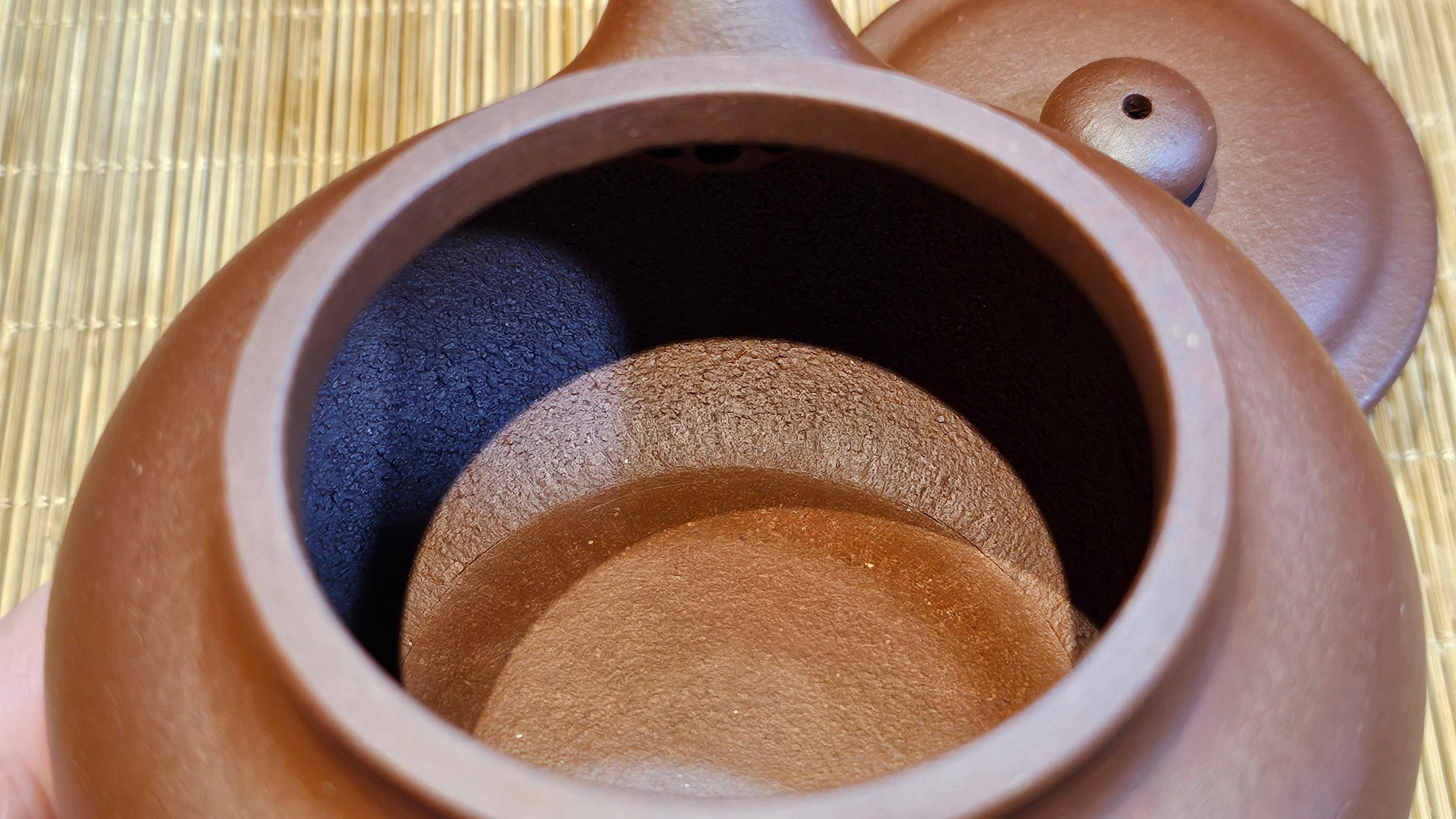 Fang Gu 仿古, 213.5ml, Di Cao Qing Zi Ni 底槽青紫泥, by our Collaborative Craftsman Chen Fa Chu 陈法初 ~!Congratulations to Mr E.A.! 2303hrs 10th Sept 2025, Colorado Springs, CO!