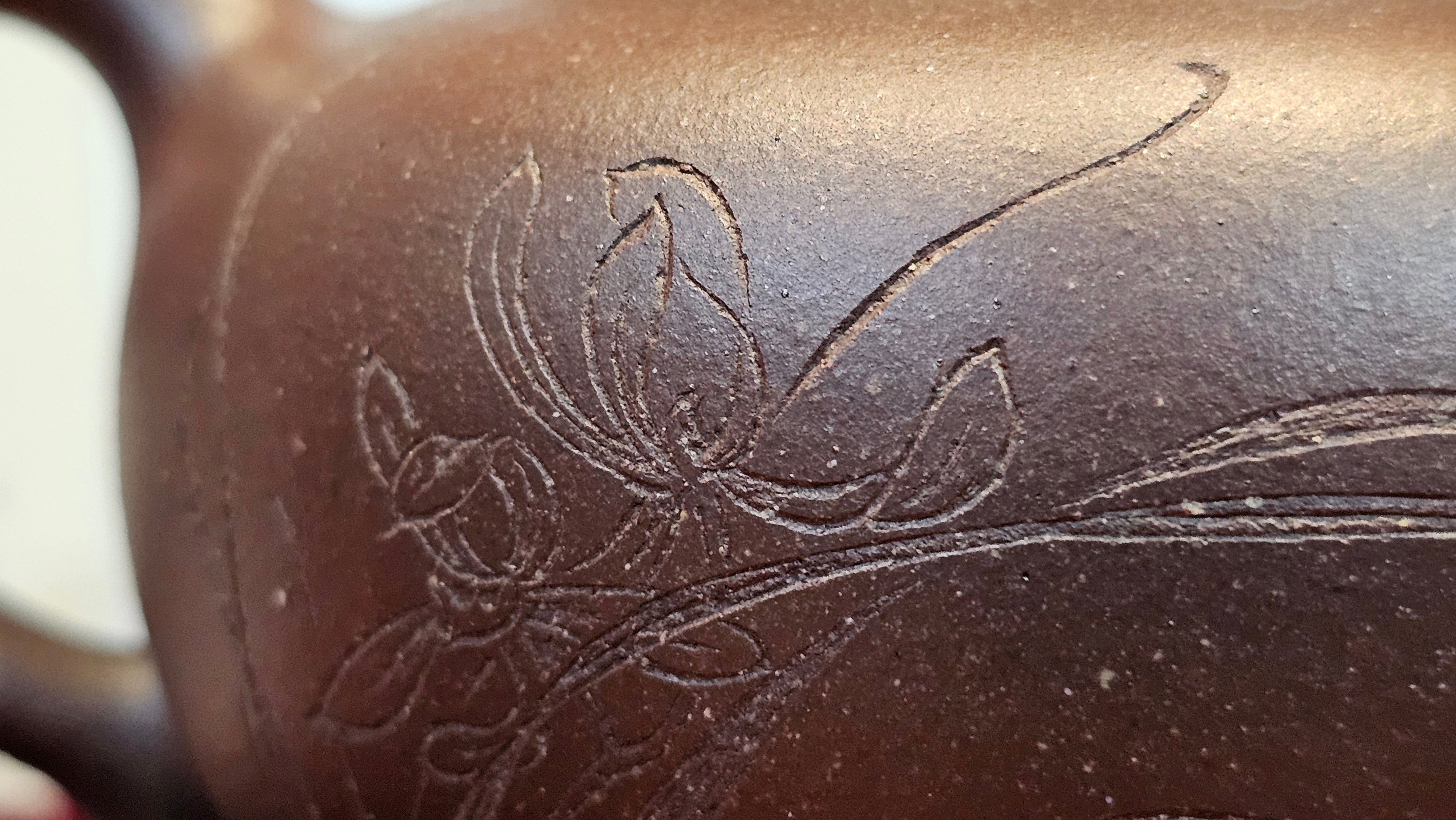 Commissioned ZiSha Work, 220.3ml, Lian Zi 莲子, by Senior Master Cao Lan Fang 曹兰芳, Engraving of Orchids 兰花刻绘 by Senior Master Artist Jiang Hui 蒋惠, Calligraphy Engraving specially by Master Wang Chao Peng 王超鹏~COMPLETED!and CONGRATULATIONS to Mr J.L., TX.