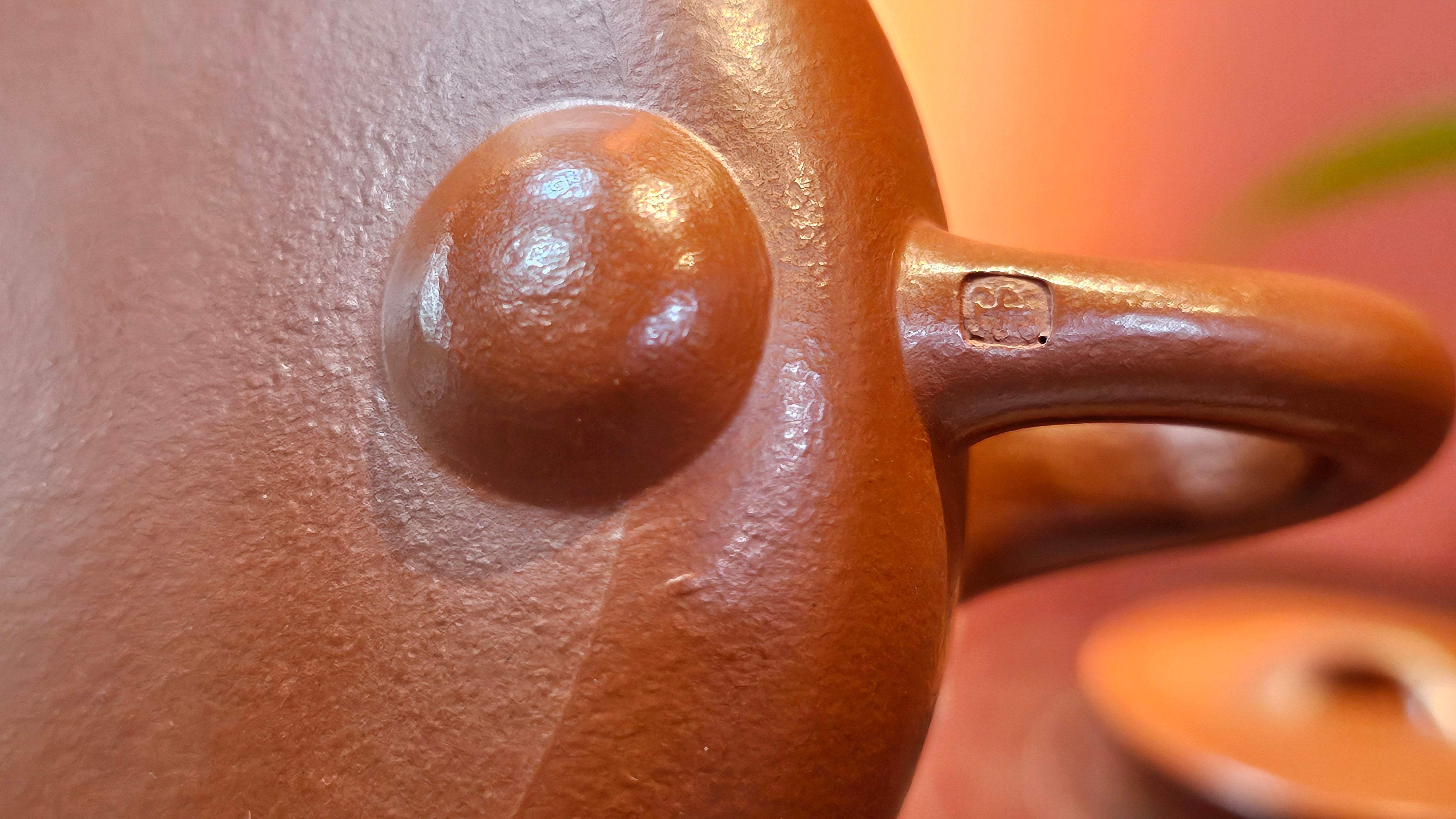 Jing Zhou Shi Piao 景舟石瓢, 243.3ml, Xiao Mei Yao Zhu Ni 小煤窑朱泥, by Craftsman Wang Xing 王兴 ~!Congratulations to Prof K.D.! 0749hrs 11th Sept 2025, San Jose, CA!