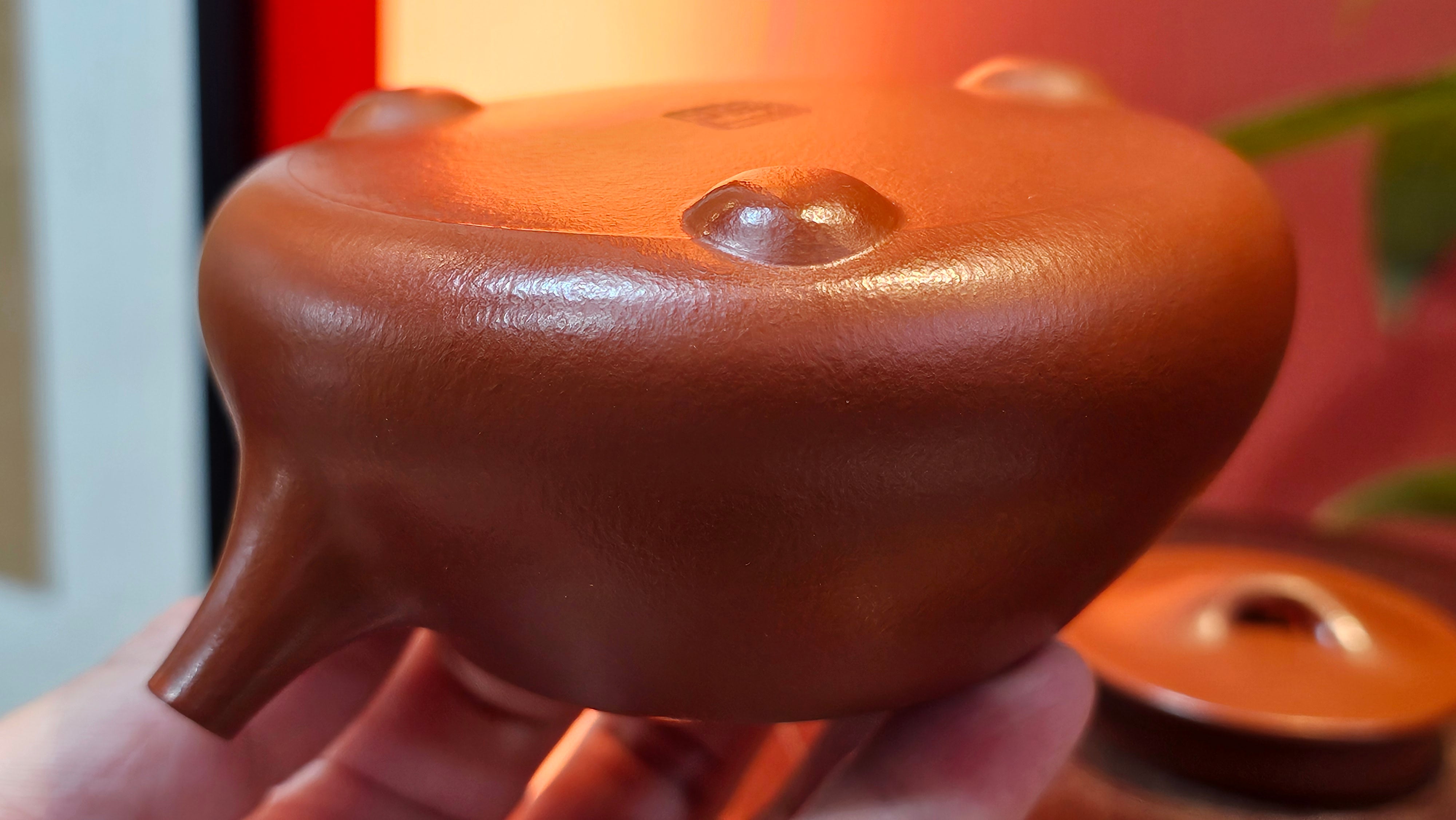 Jing Zhou Shi Piao 景舟石瓢, 243.3ml, Xiao Mei Yao Zhu Ni 小煤窑朱泥, by Craftsman Wang Xing 王兴 ~!Congratulations to Prof K.D.! 0749hrs 11th Sept 2025, San Jose, CA!