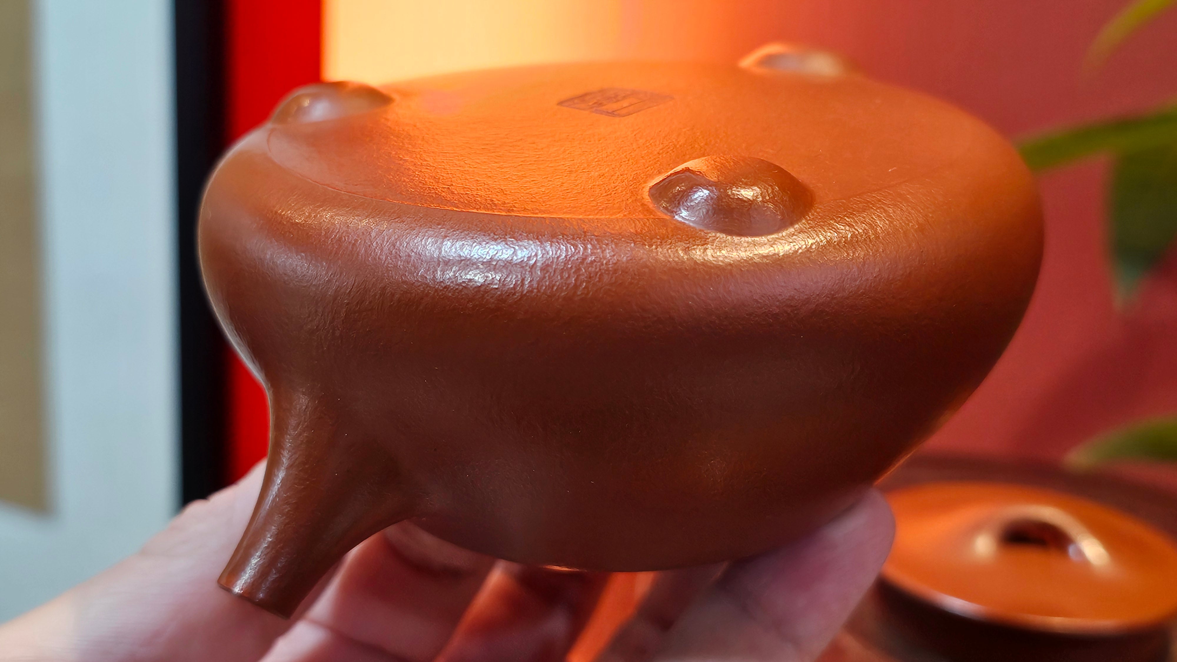 Jing Zhou Shi Piao 景舟石瓢, 243.3ml, Xiao Mei Yao Zhu Ni 小煤窑朱泥, by Craftsman Wang Xing 王兴 ~!Congratulations to Prof K.D.! 0749hrs 11th Sept 2025, San Jose, CA!