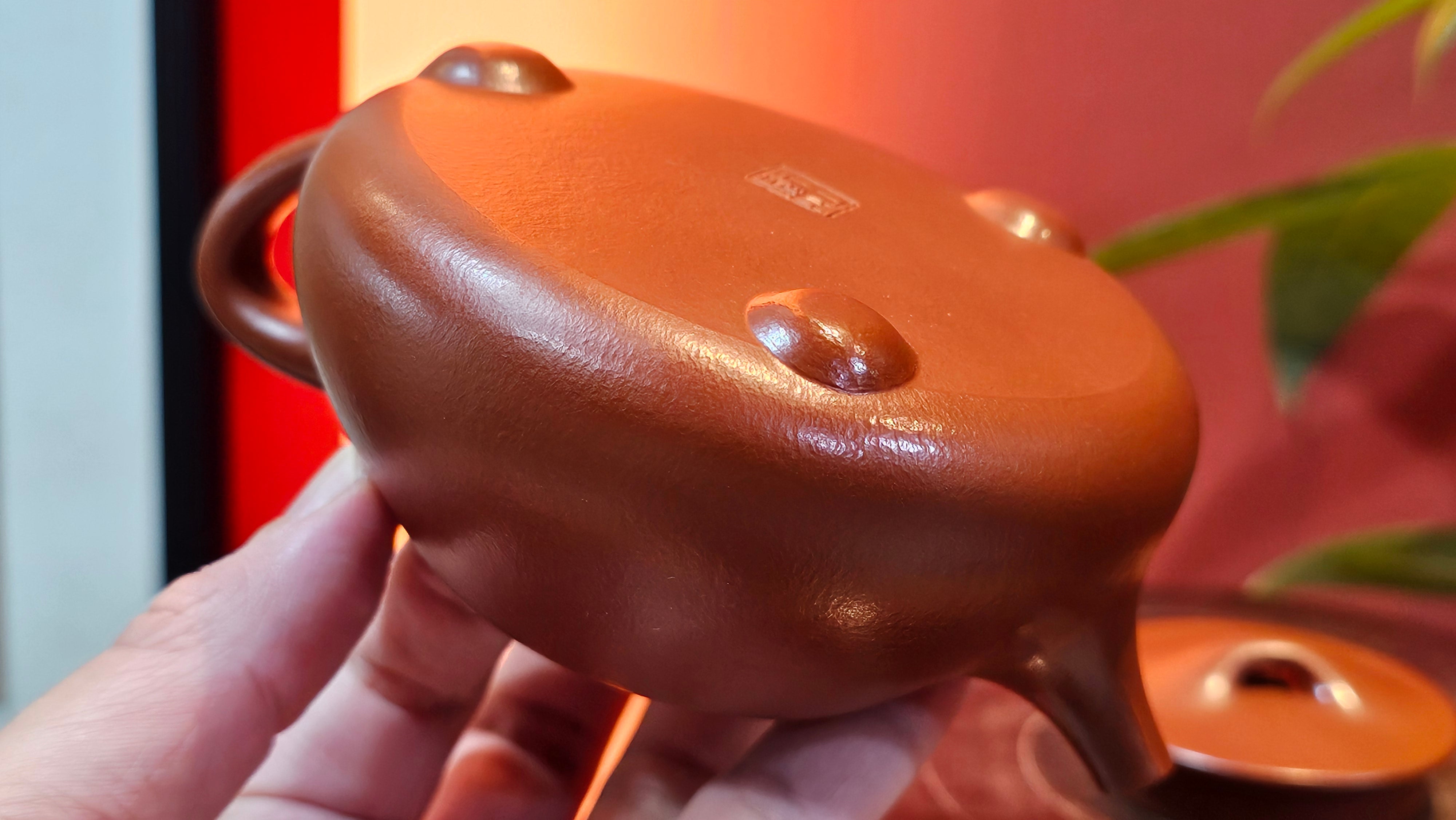 Jing Zhou Shi Piao 景舟石瓢, 243.3ml, Xiao Mei Yao Zhu Ni 小煤窑朱泥, by Craftsman Wang Xing 王兴 ~!Congratulations to Prof K.D.! 0749hrs 11th Sept 2025, San Jose, CA!