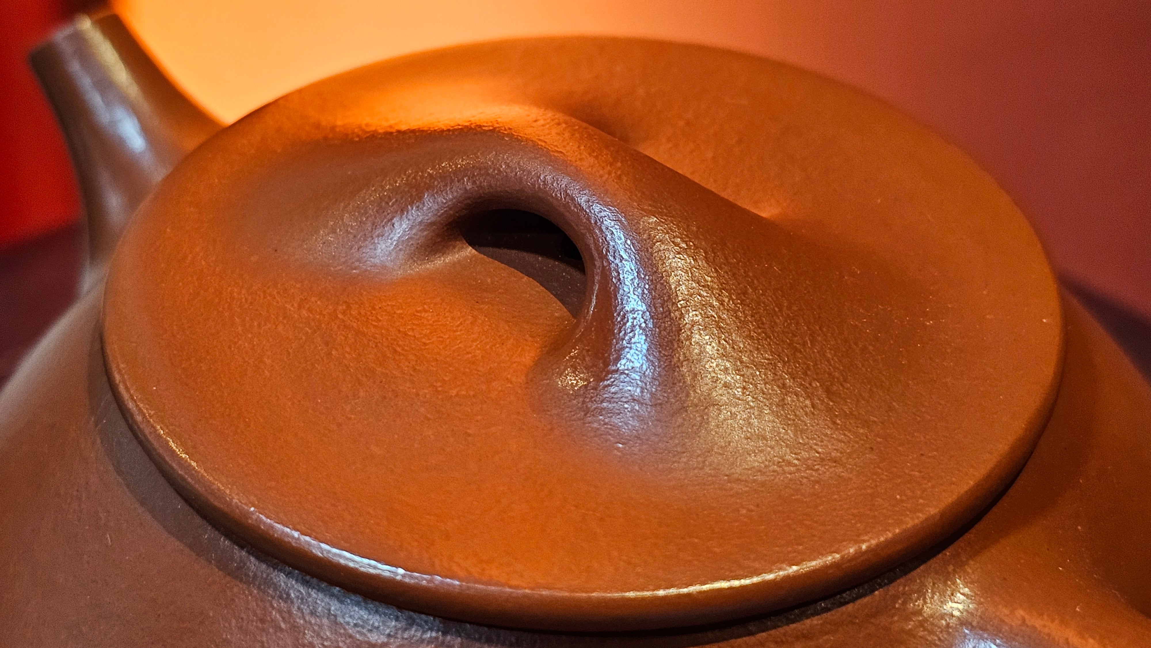 Jing Zhou Shi Piao 景舟石瓢, 243.3ml, Xiao Mei Yao Zhu Ni 小煤窑朱泥, by Craftsman Wang Xing 王兴 ~!Congratulations to Prof K.D.! 0749hrs 11th Sept 2025, San Jose, CA!