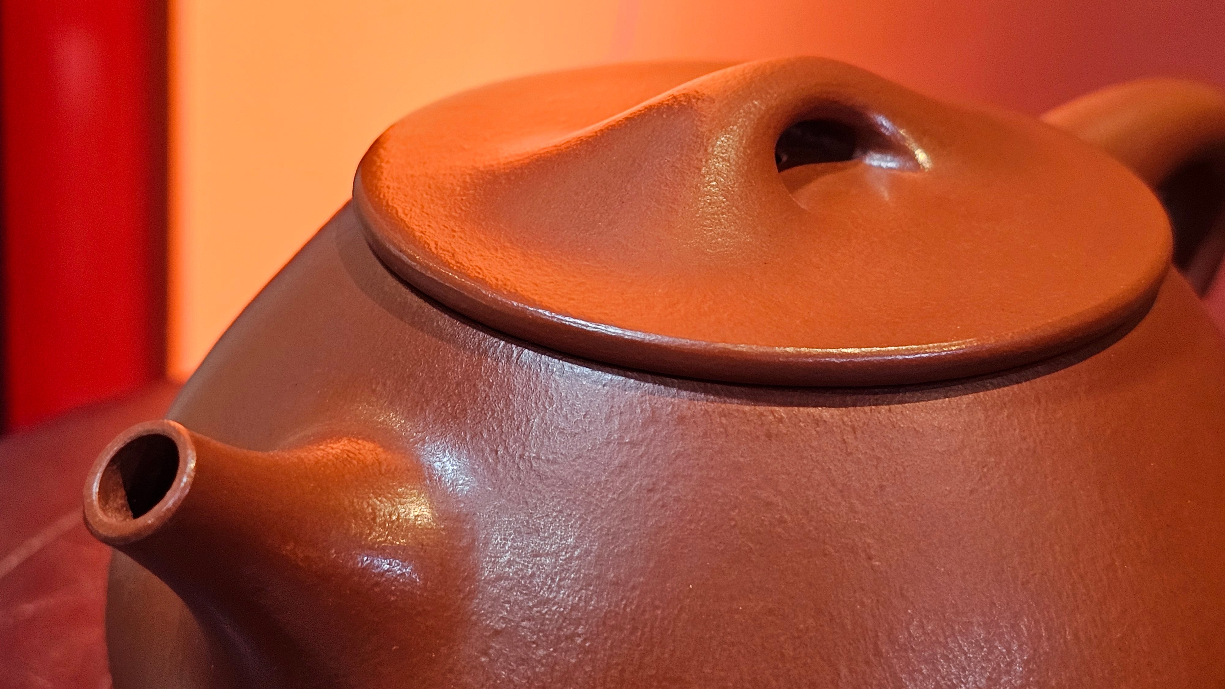 Jing Zhou Shi Piao 景舟石瓢, 243.3ml, Xiao Mei Yao Zhu Ni 小煤窑朱泥, by Craftsman Wang Xing 王兴 ~!Congratulations to Prof K.D.! 0749hrs 11th Sept 2025, San Jose, CA!