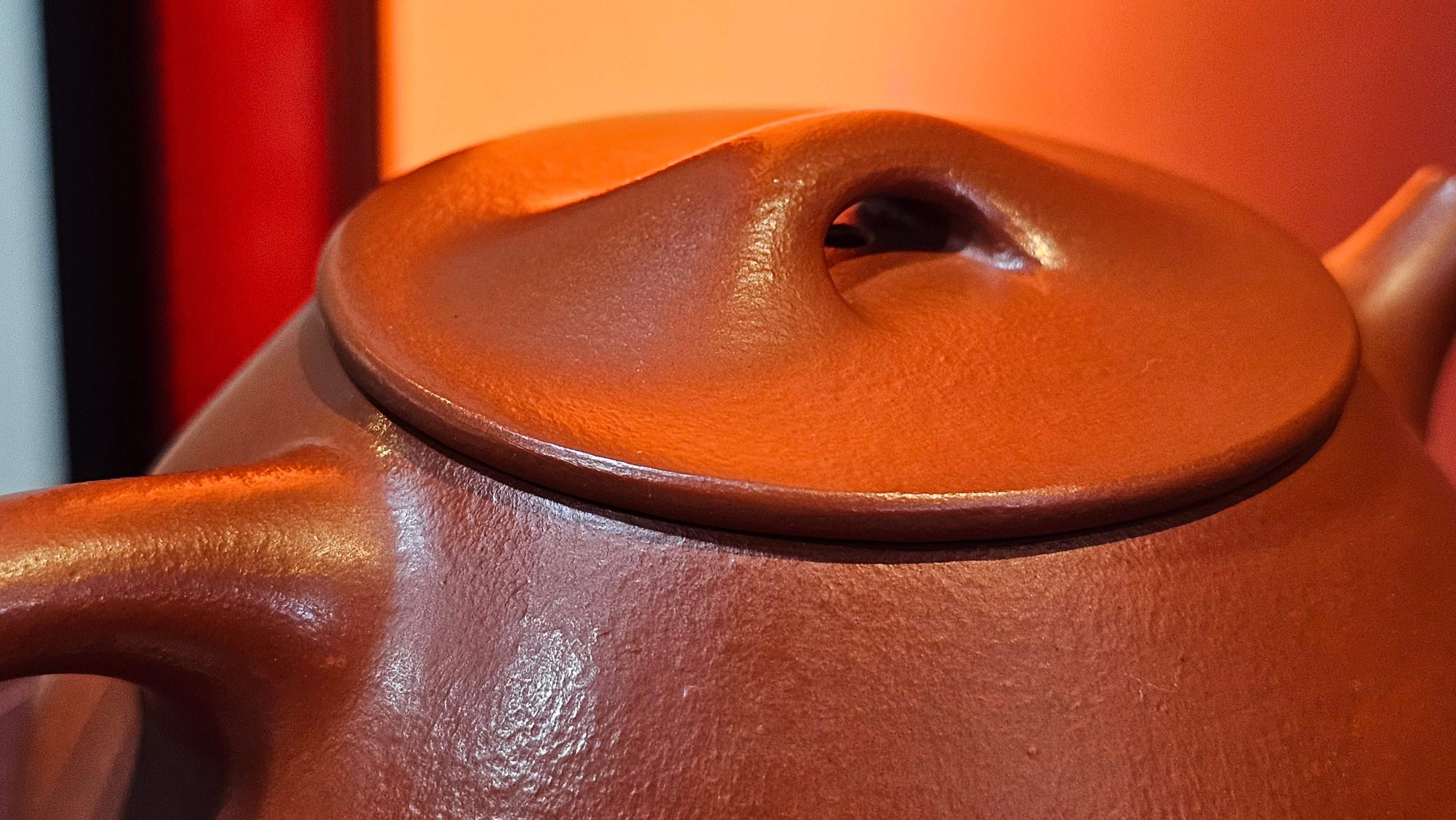 Jing Zhou Shi Piao 景舟石瓢, 243.3ml, Xiao Mei Yao Zhu Ni 小煤窑朱泥, by Craftsman Wang Xing 王兴 ~!Congratulations to Prof K.D.! 0749hrs 11th Sept 2025, San Jose, CA!