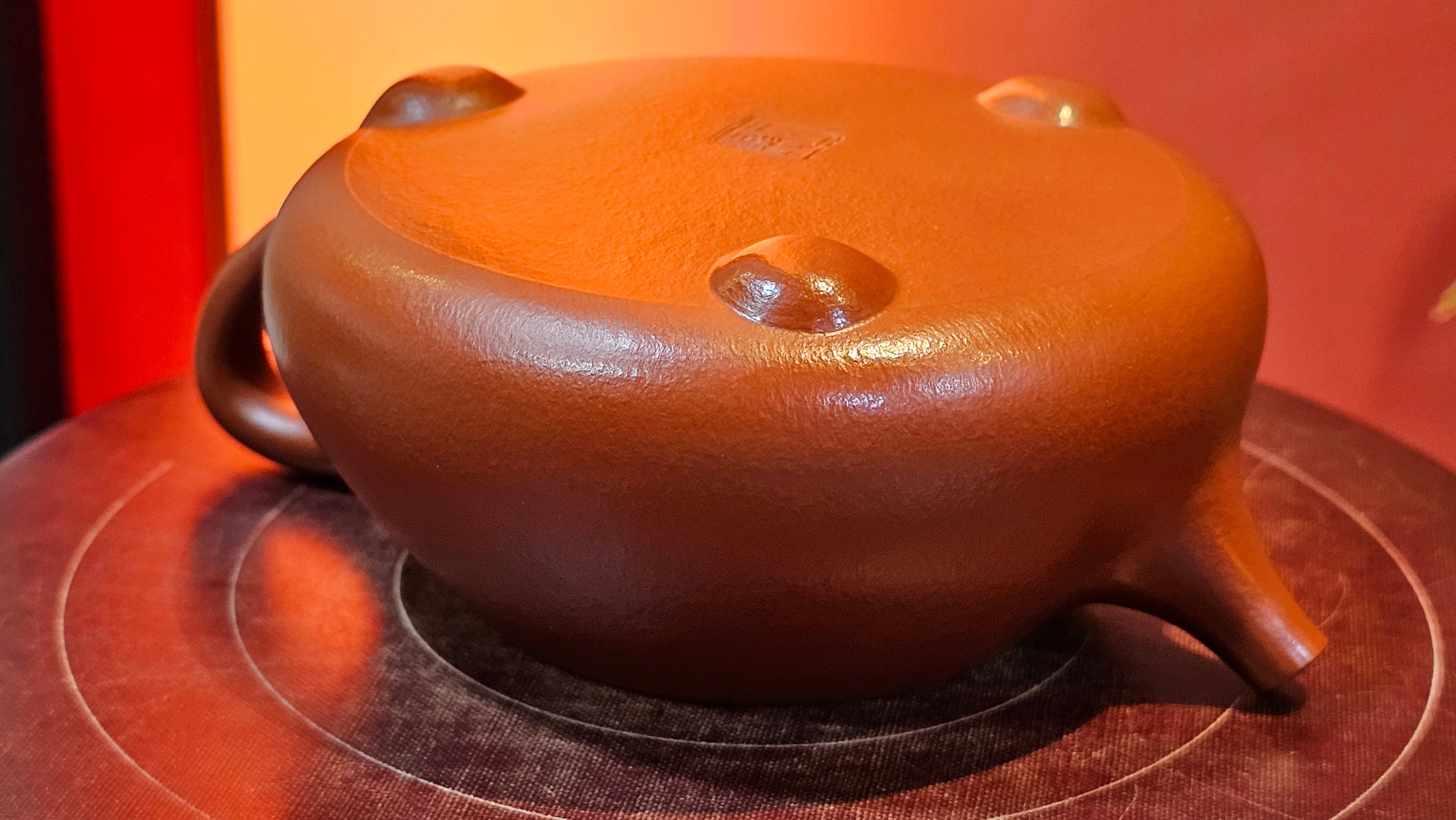 Jing Zhou Shi Piao 景舟石瓢, 243.3ml, Xiao Mei Yao Zhu Ni 小煤窑朱泥, by Craftsman Wang Xing 王兴 ~!Congratulations to Prof K.D.! 0749hrs 11th Sept 2025, San Jose, CA!