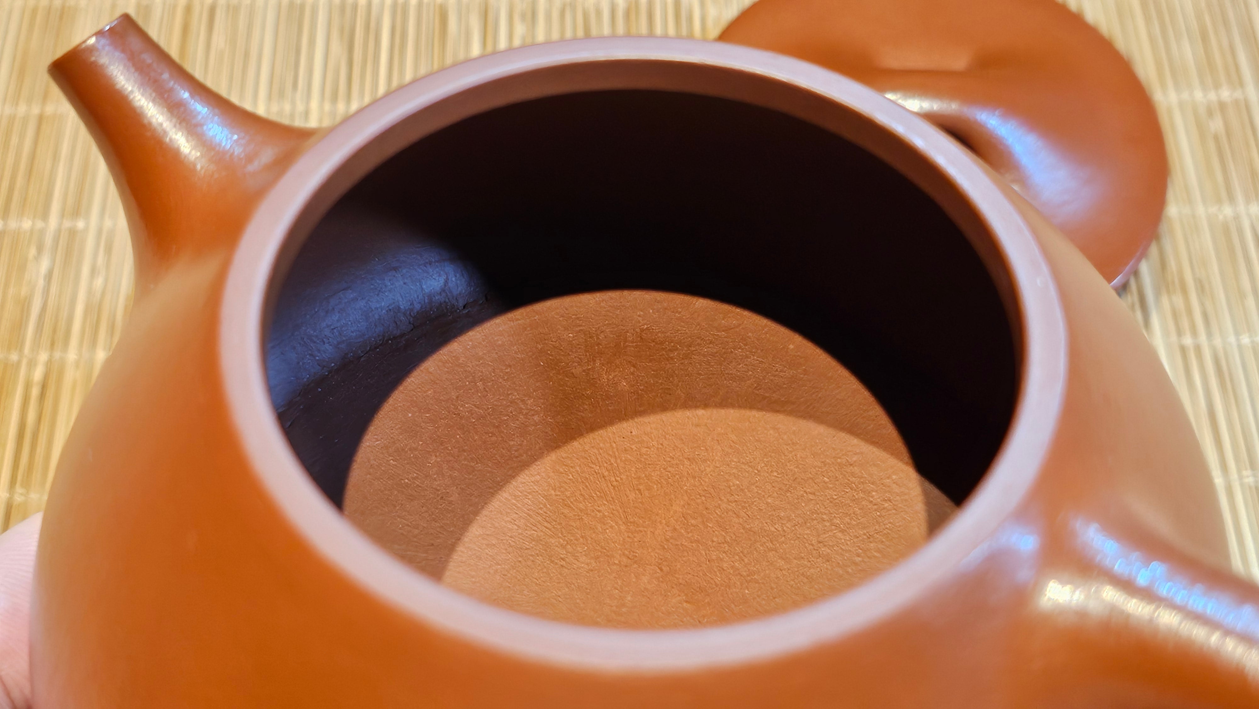 Jing Zhou Shi Piao 景舟石瓢, 243.3ml, Xiao Mei Yao Zhu Ni 小煤窑朱泥, by Craftsman Wang Xing 王兴 ~!Congratulations to Prof K.D.! 0749hrs 11th Sept 2025, San Jose, CA!