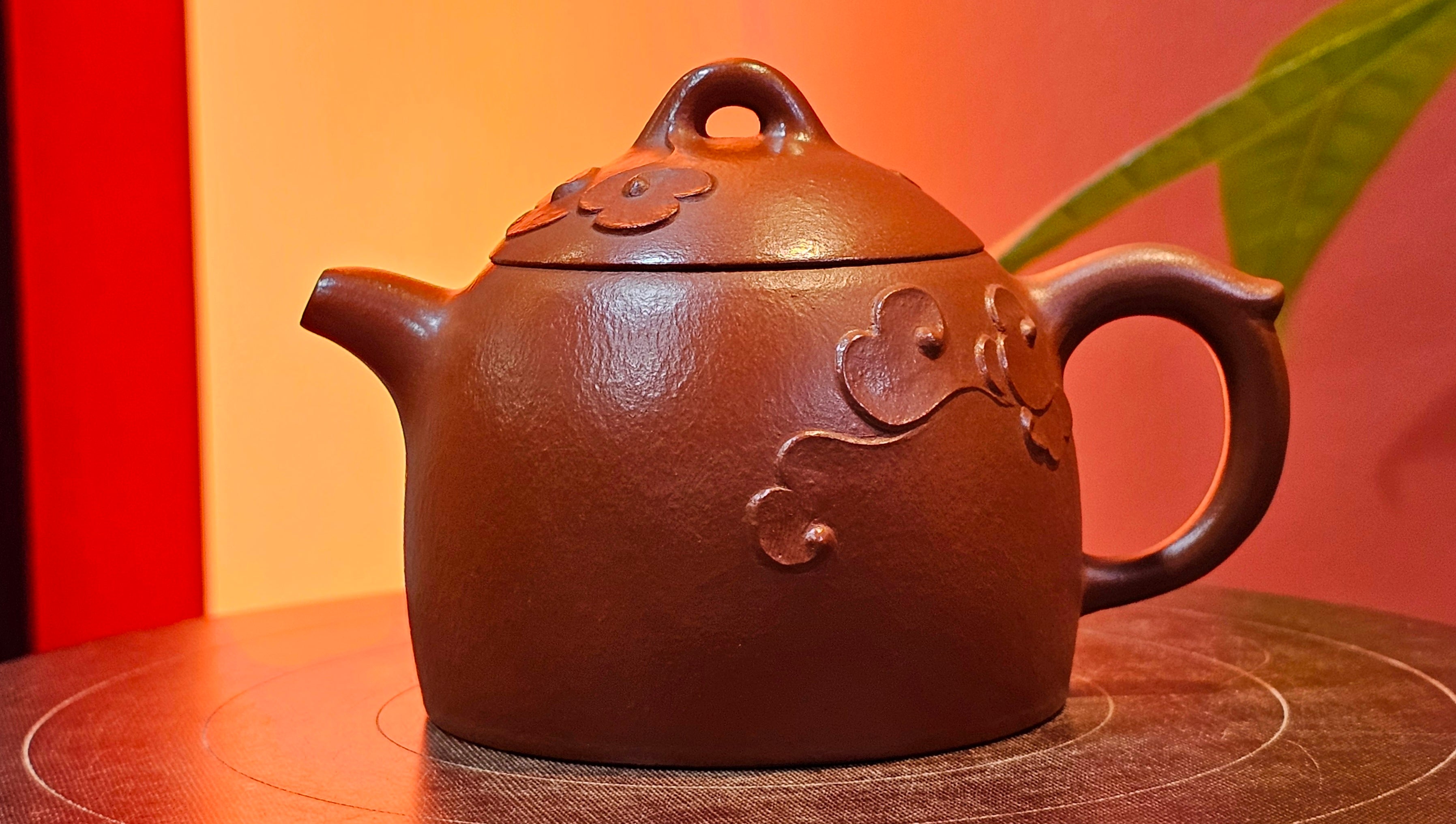 Mini! Qin Quan 秦权, with Oriental Clouds Embellishments 云朵贴花工艺, 115.3ml, Xiao Mei Yao Zhu Ni 小煤窑朱泥, by Craftsman Chen Yue Fei 陈跃飞 ~ Congratulations!to Ms A.R.! 0926hrs 19th Sept 2025, Ipswich! U.K.