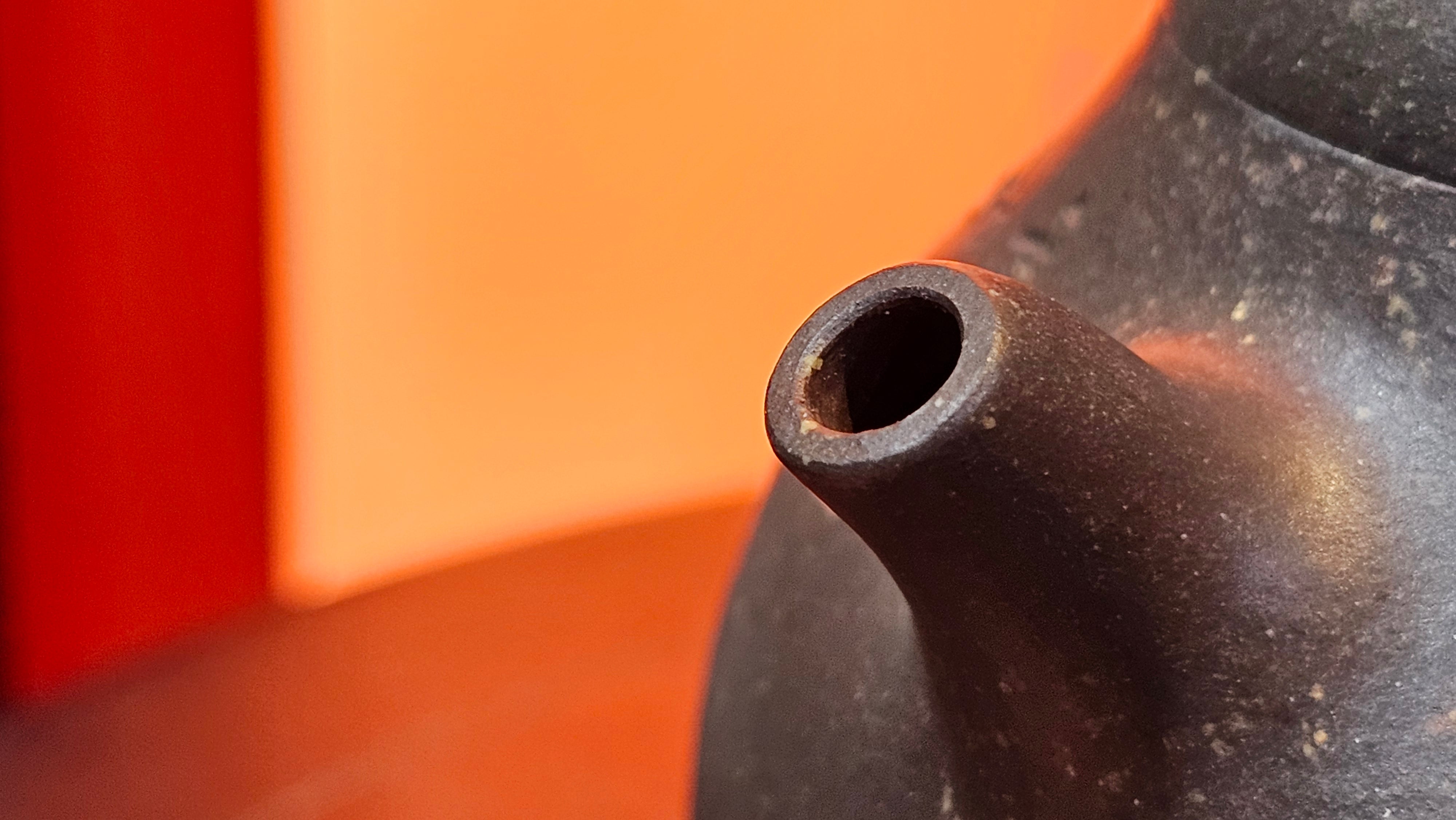 Qie Gua《茄瓜》~ "The Gourd", 153.8ml, Hei Zi Ni 黑紫泥, by our Craftsman Zhang Huan 张欢, Calligraphy and 兰花 Orchids Engraving by Craftsman Yi Cheng 逸成 ~!Congratulations to Mr J.S.! 1100hrs 17th Sept 2025, Chicago! IL!