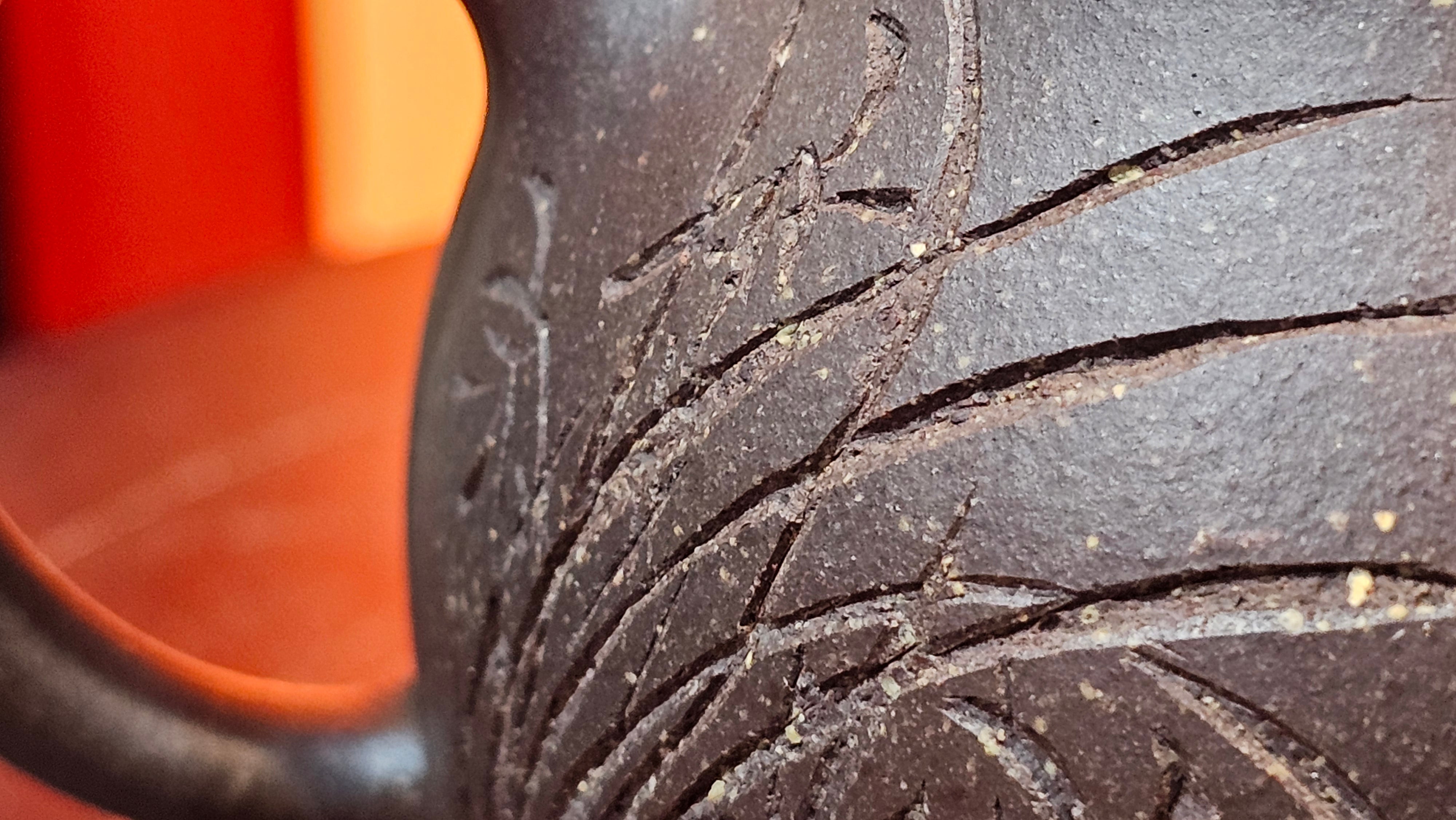 Qie Gua《茄瓜》~ "The Gourd", 153.8ml, Hei Zi Ni 黑紫泥, by our Craftsman Zhang Huan 张欢, Calligraphy and 兰花 Orchids Engraving by Craftsman Yi Cheng 逸成 ~!Congratulations to Mr J.S.! 1100hrs 17th Sept 2025, Chicago! IL!