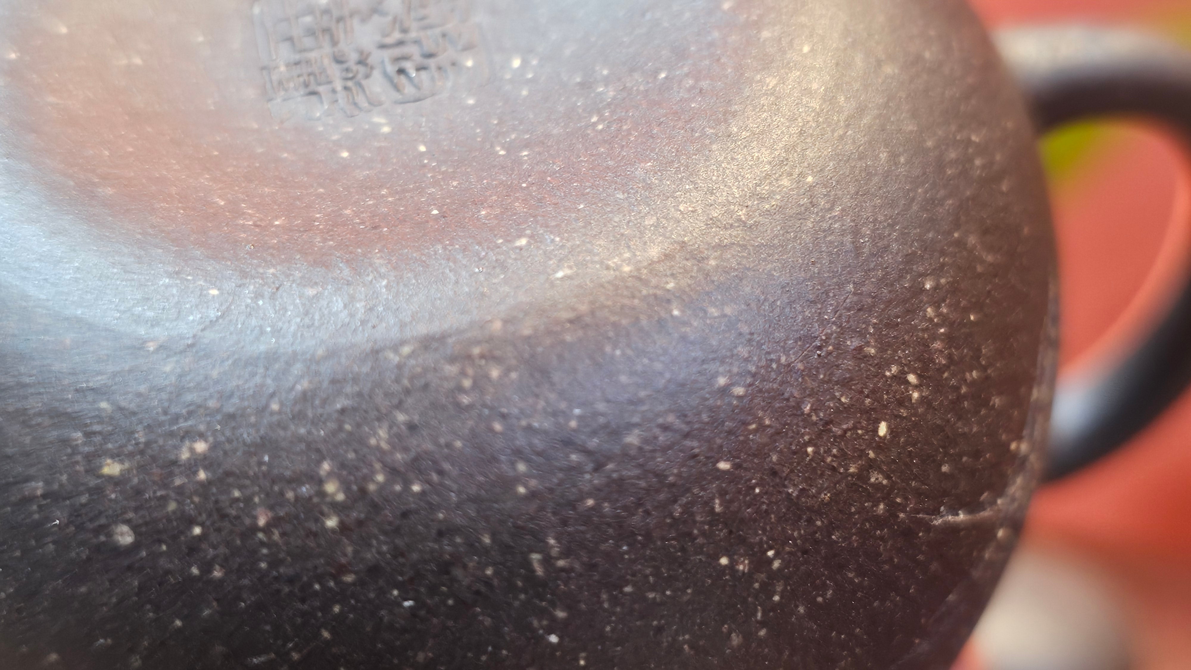 Qie Gua《茄瓜》~ "The Gourd", 153.8ml, Hei Zi Ni 黑紫泥, by our Craftsman Zhang Huan 张欢, Calligraphy and 兰花 Orchids Engraving by Craftsman Yi Cheng 逸成 ~!Congratulations to Mr J.S.! 1100hrs 17th Sept 2025, Chicago! IL!