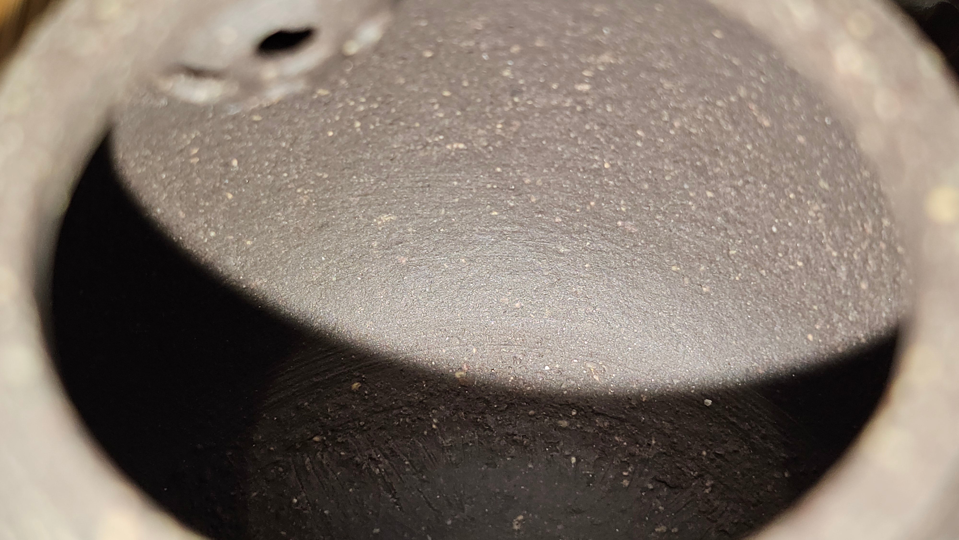 Qie Gua《茄瓜》~ "The Gourd", 153.8ml, Hei Zi Ni 黑紫泥, by our Craftsman Zhang Huan 张欢, Calligraphy and 兰花 Orchids Engraving by Craftsman Yi Cheng 逸成 ~!Congratulations to Mr J.S.! 1100hrs 17th Sept 2025, Chicago! IL!