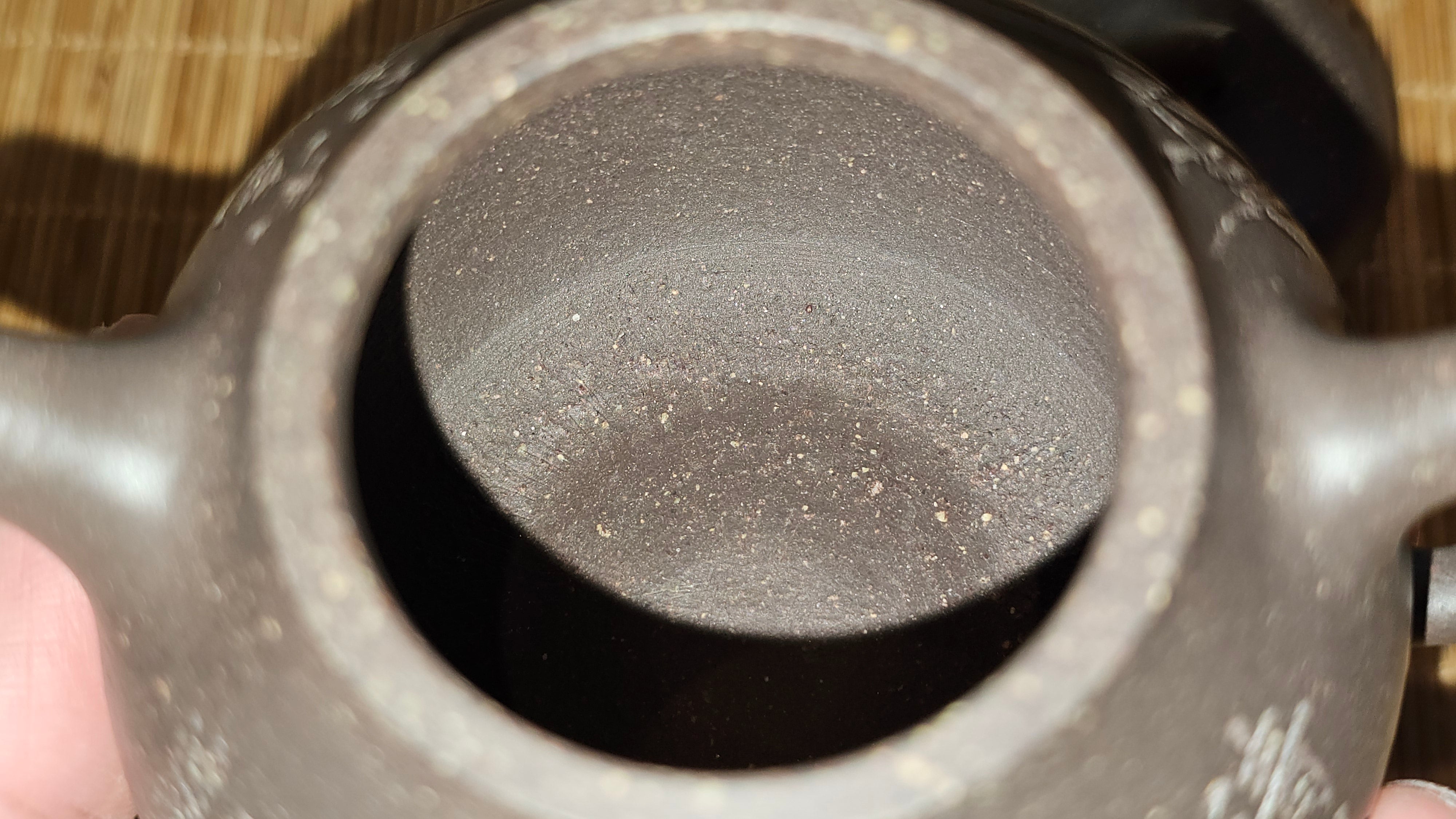 Qie Gua《茄瓜》~ "The Gourd", 153.8ml, Hei Zi Ni 黑紫泥, by our Craftsman Zhang Huan 张欢, Calligraphy and 兰花 Orchids Engraving by Craftsman Yi Cheng 逸成 ~!Congratulations to Mr J.S.! 1100hrs 17th Sept 2025, Chicago! IL!