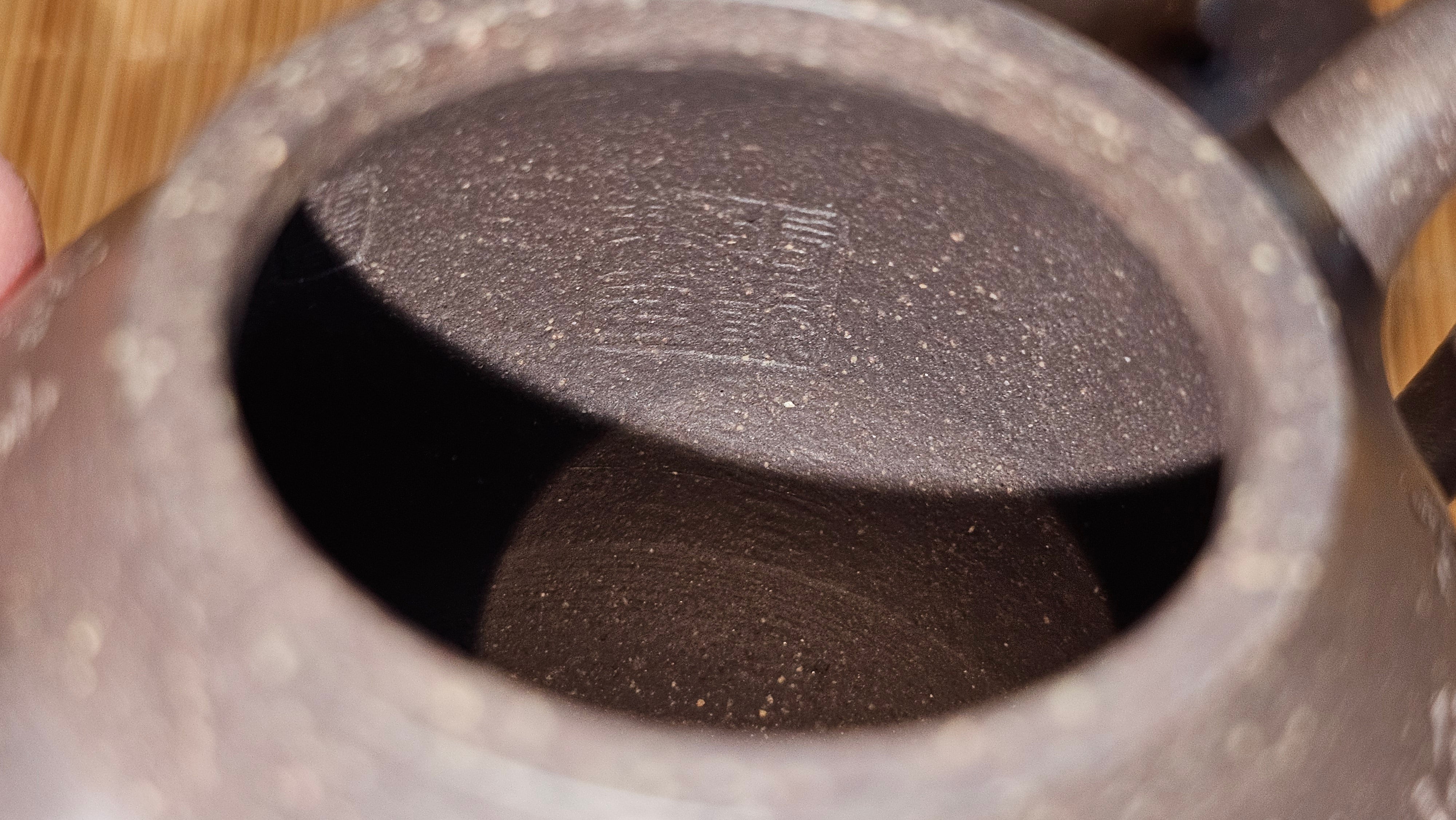 Qie Gua《茄瓜》~ "The Gourd", 153.8ml, Hei Zi Ni 黑紫泥, by our Craftsman Zhang Huan 张欢, Calligraphy and 兰花 Orchids Engraving by Craftsman Yi Cheng 逸成 ~!Congratulations to Mr J.S.! 1100hrs 17th Sept 2025, Chicago! IL!