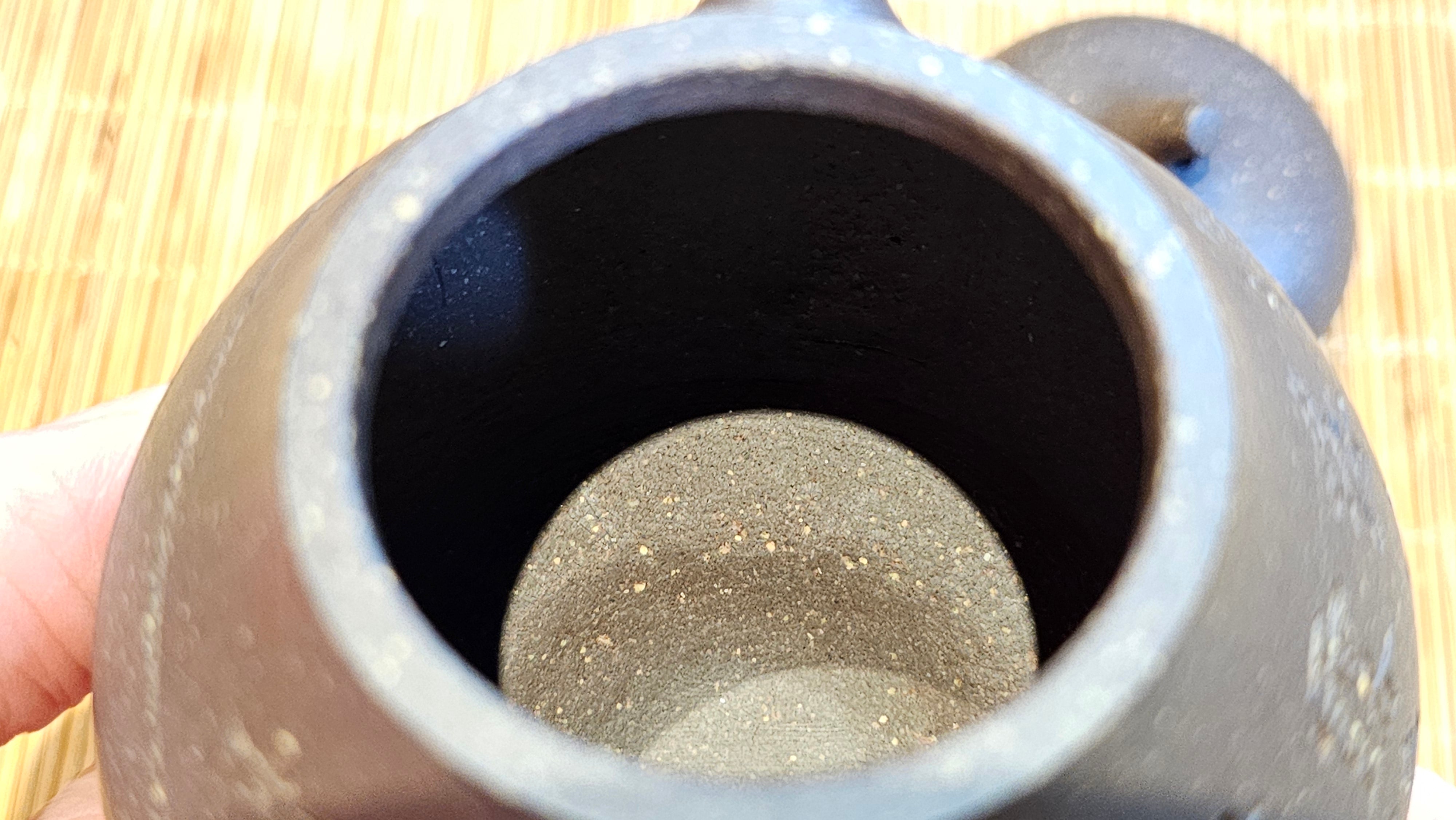 Qie Gua《茄瓜》~ "The Gourd", 153.8ml, Hei Zi Ni 黑紫泥, by our Craftsman Zhang Huan 张欢, Calligraphy and 兰花 Orchids Engraving by Craftsman Yi Cheng 逸成 ~!Congratulations to Mr J.S.! 1100hrs 17th Sept 2025, Chicago! IL!