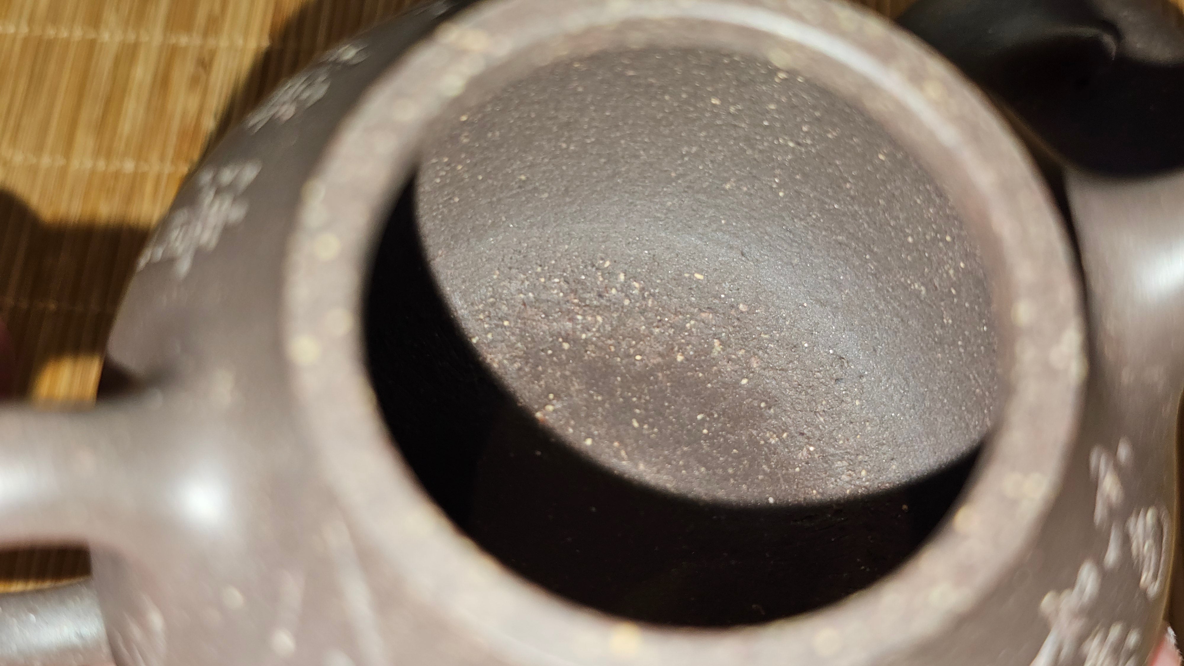 Qie Gua《茄瓜》~ "The Gourd", 153.8ml, Hei Zi Ni 黑紫泥, by our Craftsman Zhang Huan 张欢, Calligraphy and 兰花 Orchids Engraving by Craftsman Yi Cheng 逸成 ~!Congratulations to Mr J.S.! 1100hrs 17th Sept 2025, Chicago! IL!