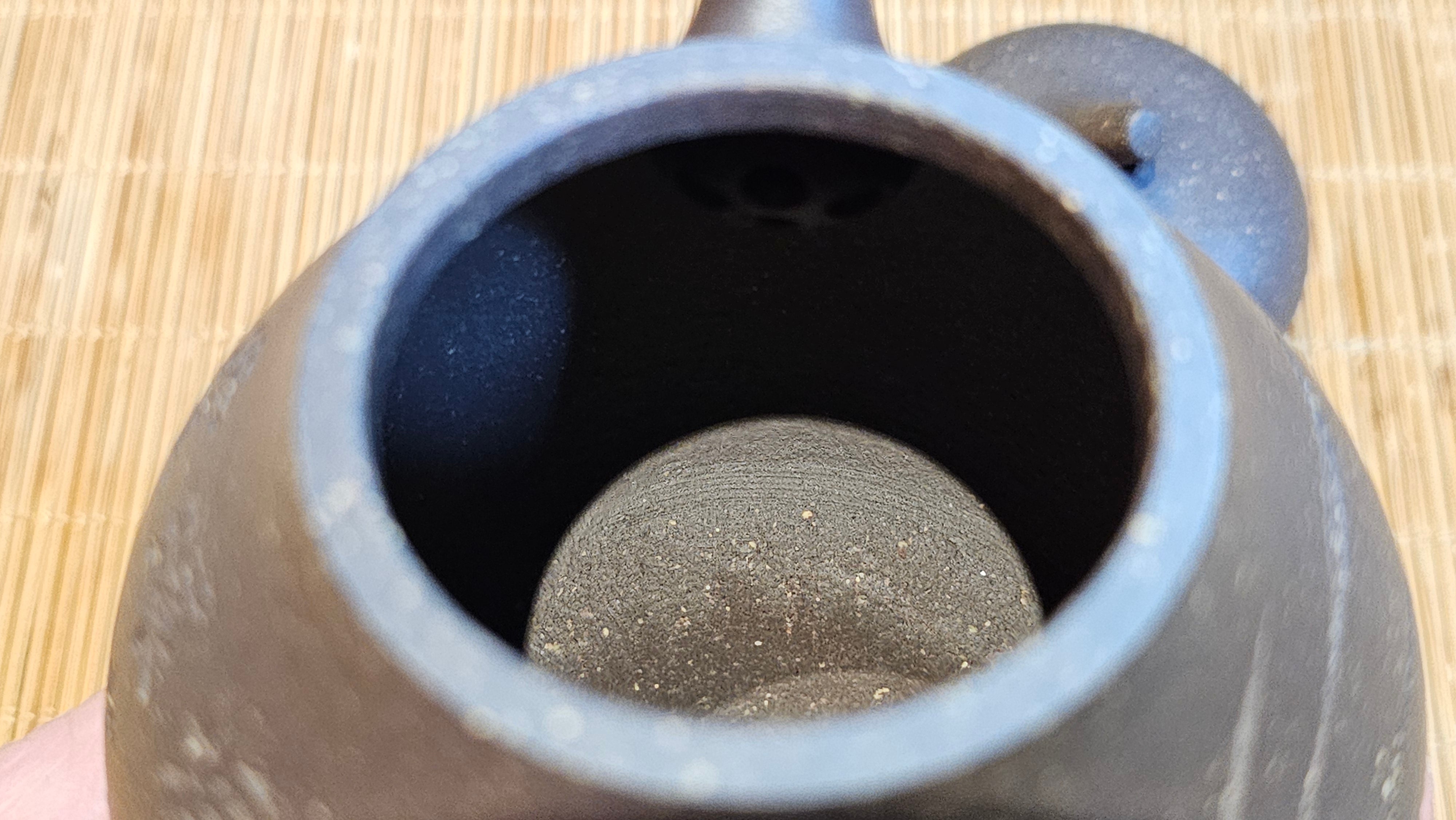 Qie Gua《茄瓜》~ "The Gourd", 153.8ml, Hei Zi Ni 黑紫泥, by our Craftsman Zhang Huan 张欢, Calligraphy and 兰花 Orchids Engraving by Craftsman Yi Cheng 逸成 ~!Congratulations to Mr J.S.! 1100hrs 17th Sept 2025, Chicago! IL!