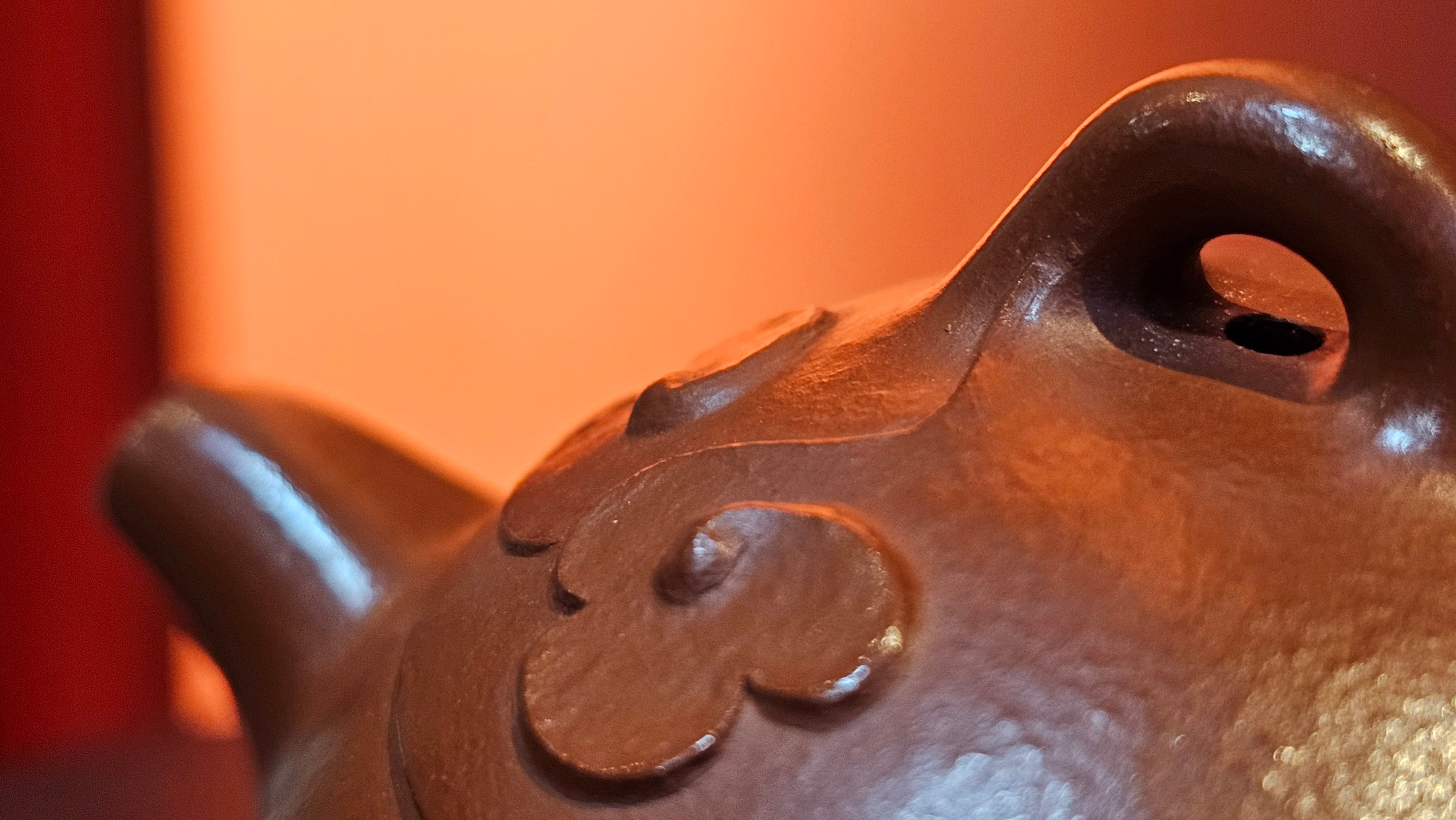 Mini! Qin Quan 秦权, with Oriental Clouds Embellishments 云朵贴花工艺, 115.3ml, Xiao Mei Yao Zhu Ni 小煤窑朱泥, by Craftsman Chen Yue Fei 陈跃飞 ~ Congratulations!to Ms A.R.! 0926hrs 19th Sept 2025, Ipswich! U.K.