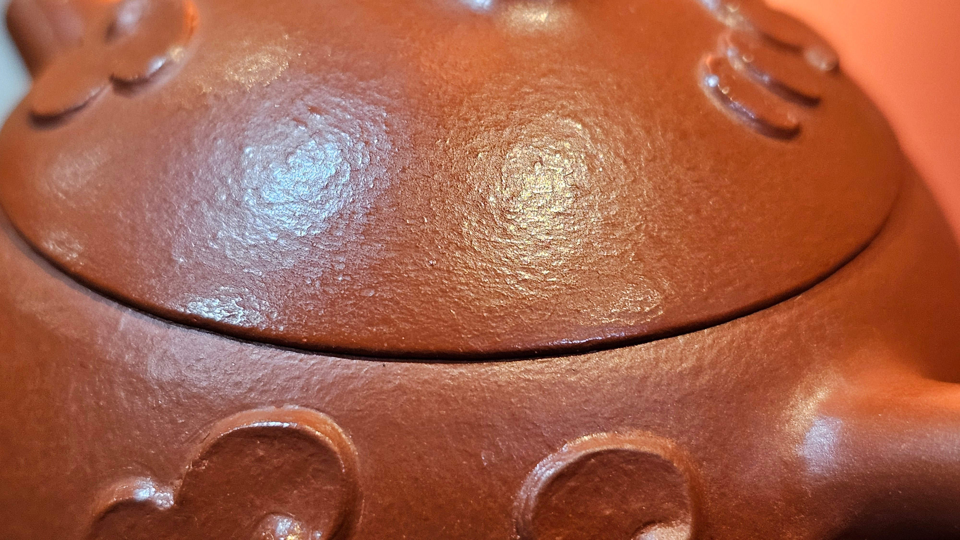 Mini! Qin Quan 秦权, with Oriental Clouds Embellishments 云朵贴花工艺, 115.3ml, Xiao Mei Yao Zhu Ni 小煤窑朱泥, by Craftsman Chen Yue Fei 陈跃飞 ~ Congratulations!to Ms A.R.! 0926hrs 19th Sept 2025, Ipswich! U.K.