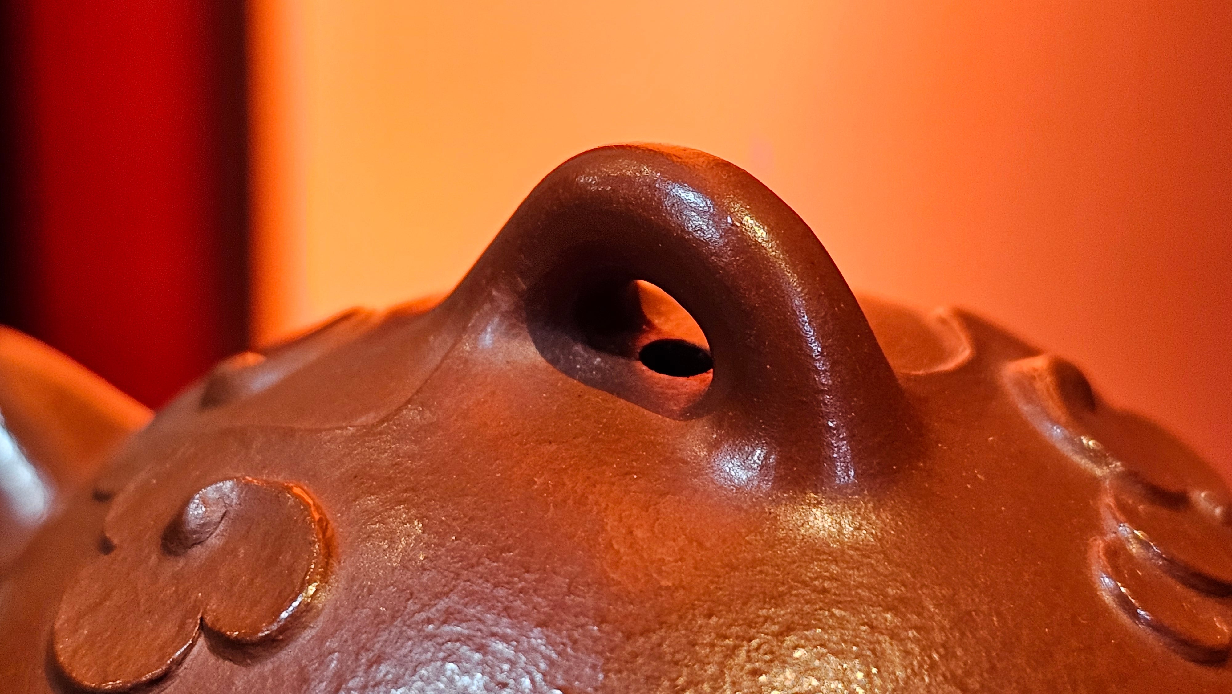 Mini! Qin Quan 秦权, with Oriental Clouds Embellishments 云朵贴花工艺, 115.3ml, Xiao Mei Yao Zhu Ni 小煤窑朱泥, by Craftsman Chen Yue Fei 陈跃飞 ~ Congratulations!to Ms A.R.! 0926hrs 19th Sept 2025, Ipswich! U.K.