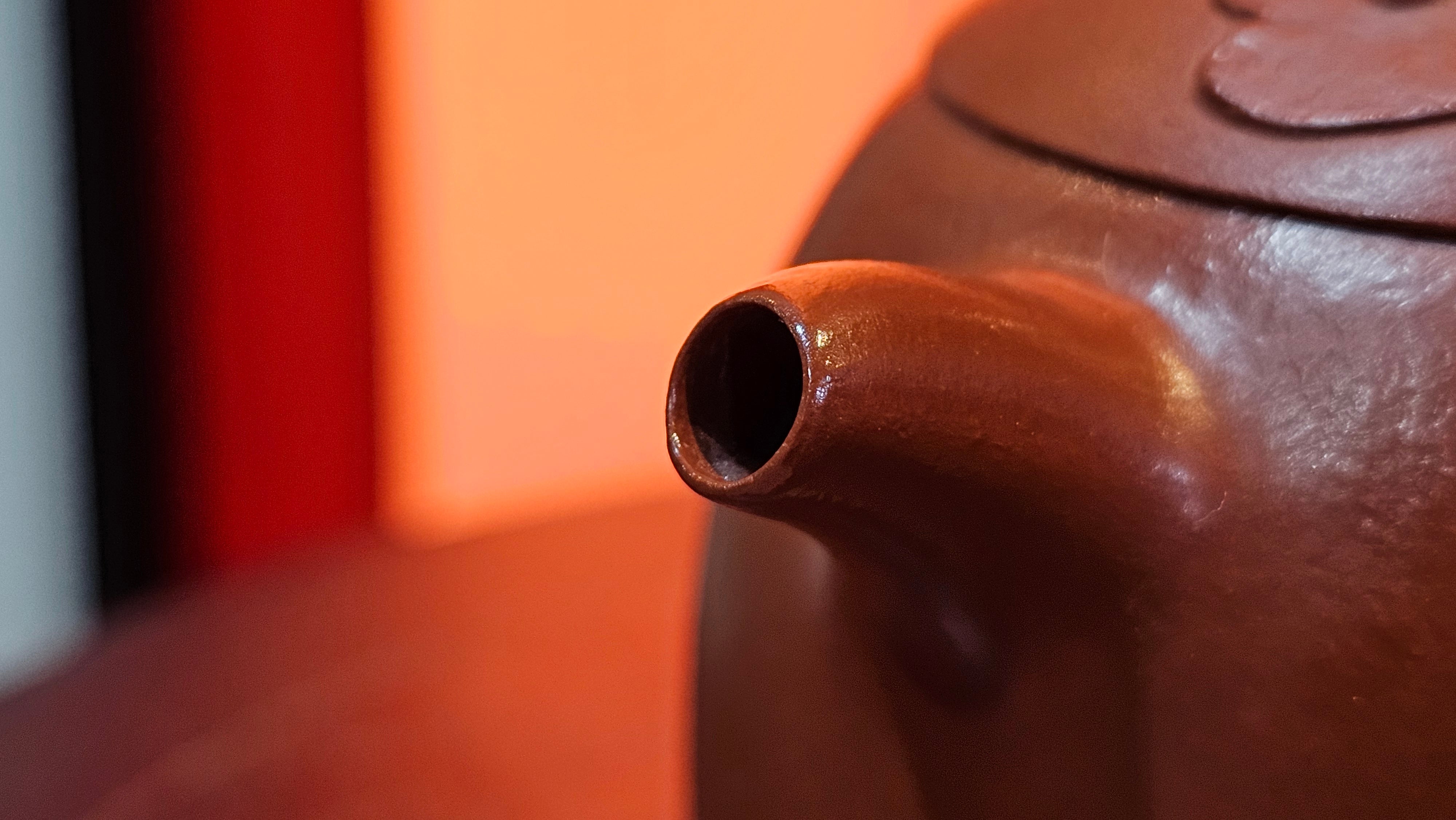 Mini! Qin Quan 秦权, with Oriental Clouds Embellishments 云朵贴花工艺, 115.3ml, Xiao Mei Yao Zhu Ni 小煤窑朱泥, by Craftsman Chen Yue Fei 陈跃飞 ~ Congratulations!to Ms A.R.! 0926hrs 19th Sept 2025, Ipswich! U.K.