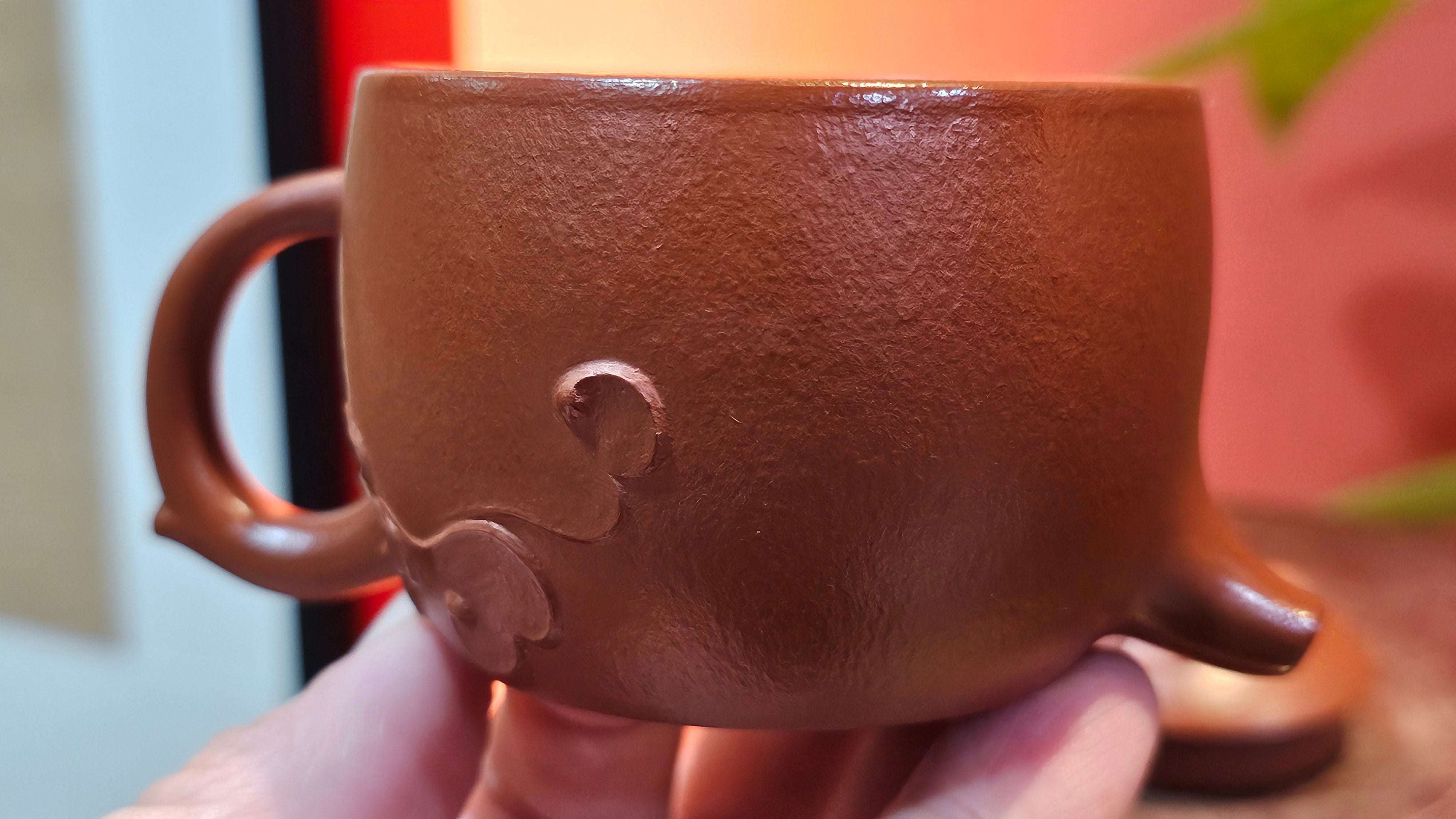 Mini! Qin Quan 秦权, with Oriental Clouds Embellishments 云朵贴花工艺, 115.3ml, Xiao Mei Yao Zhu Ni 小煤窑朱泥, by Craftsman Chen Yue Fei 陈跃飞 ~ Congratulations!to Ms A.R.! 0926hrs 19th Sept 2025, Ipswich! U.K.