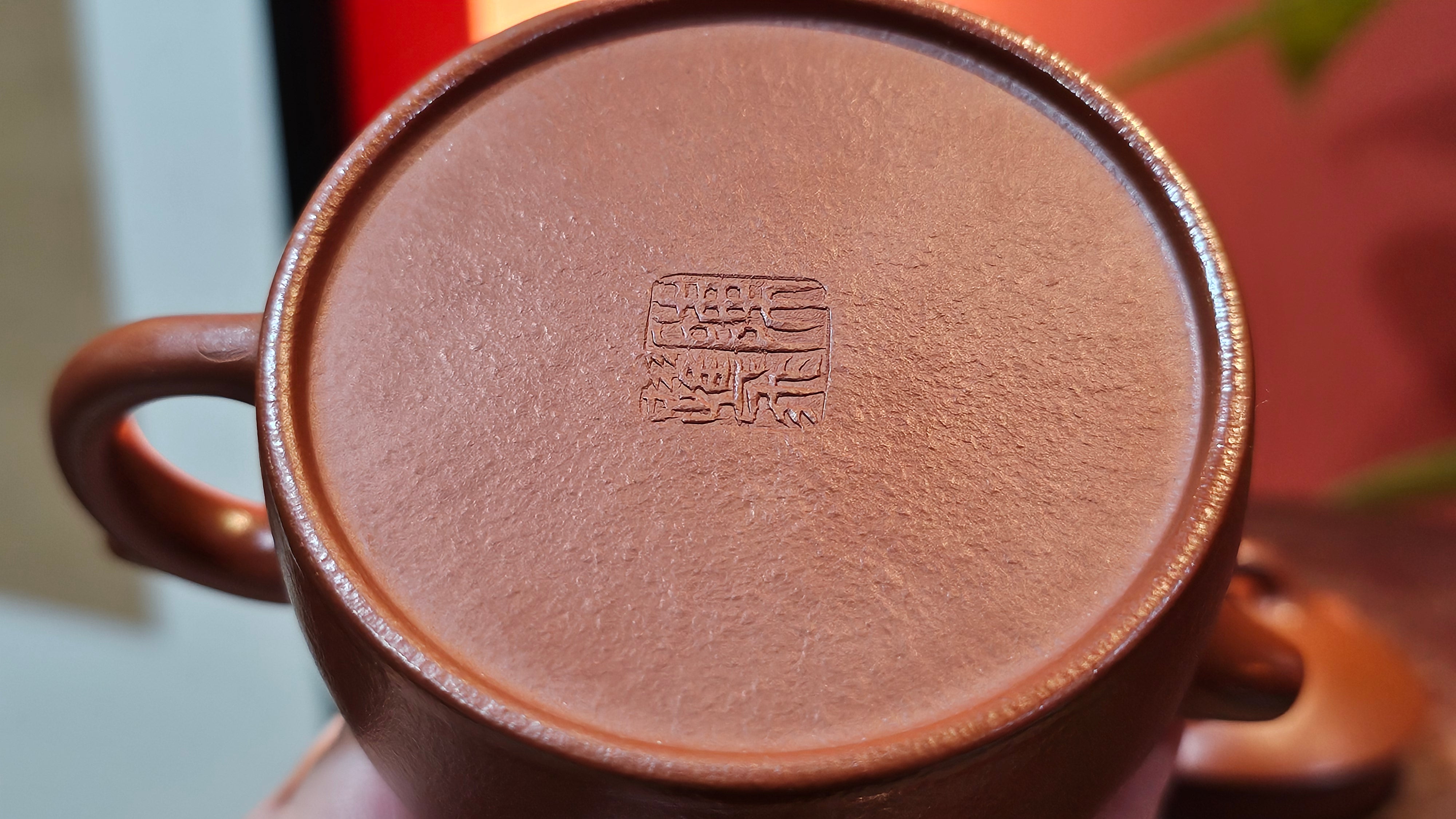 Mini! Qin Quan 秦权, with Oriental Clouds Embellishments 云朵贴花工艺, 115.3ml, Xiao Mei Yao Zhu Ni 小煤窑朱泥, by Craftsman Chen Yue Fei 陈跃飞 ~ Congratulations!to Ms A.R.! 0926hrs 19th Sept 2025, Ipswich! U.K.