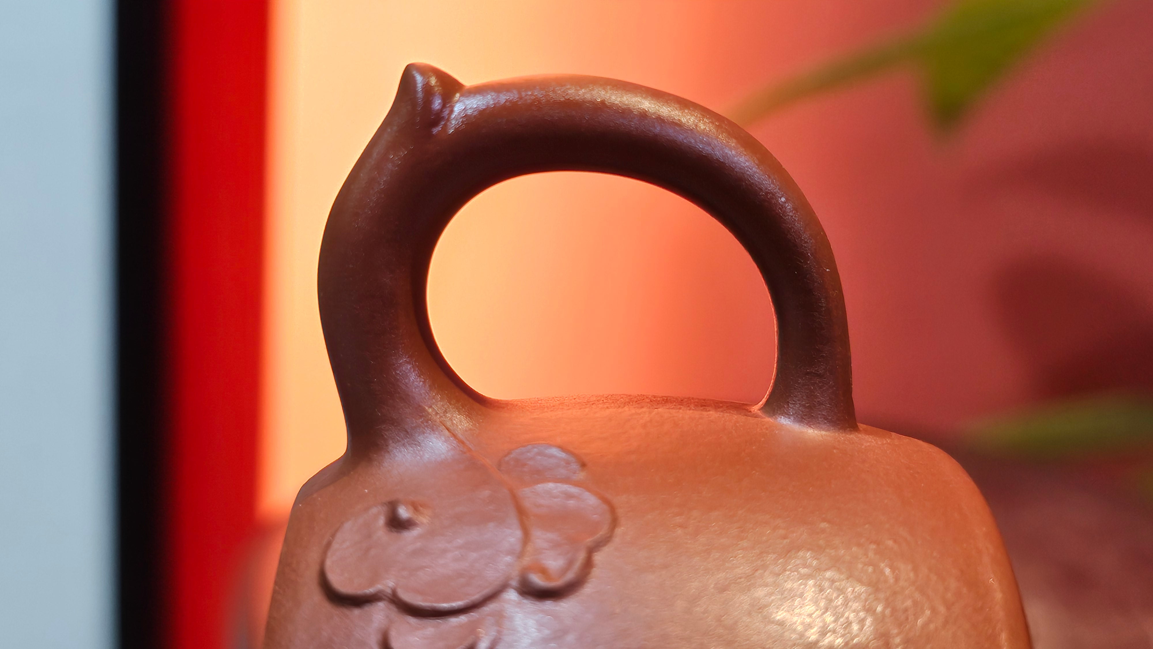 Mini! Qin Quan 秦权, with Oriental Clouds Embellishments 云朵贴花工艺, 115.3ml, Xiao Mei Yao Zhu Ni 小煤窑朱泥, by Craftsman Chen Yue Fei 陈跃飞 ~ Congratulations!to Ms A.R.! 0926hrs 19th Sept 2025, Ipswich! U.K.