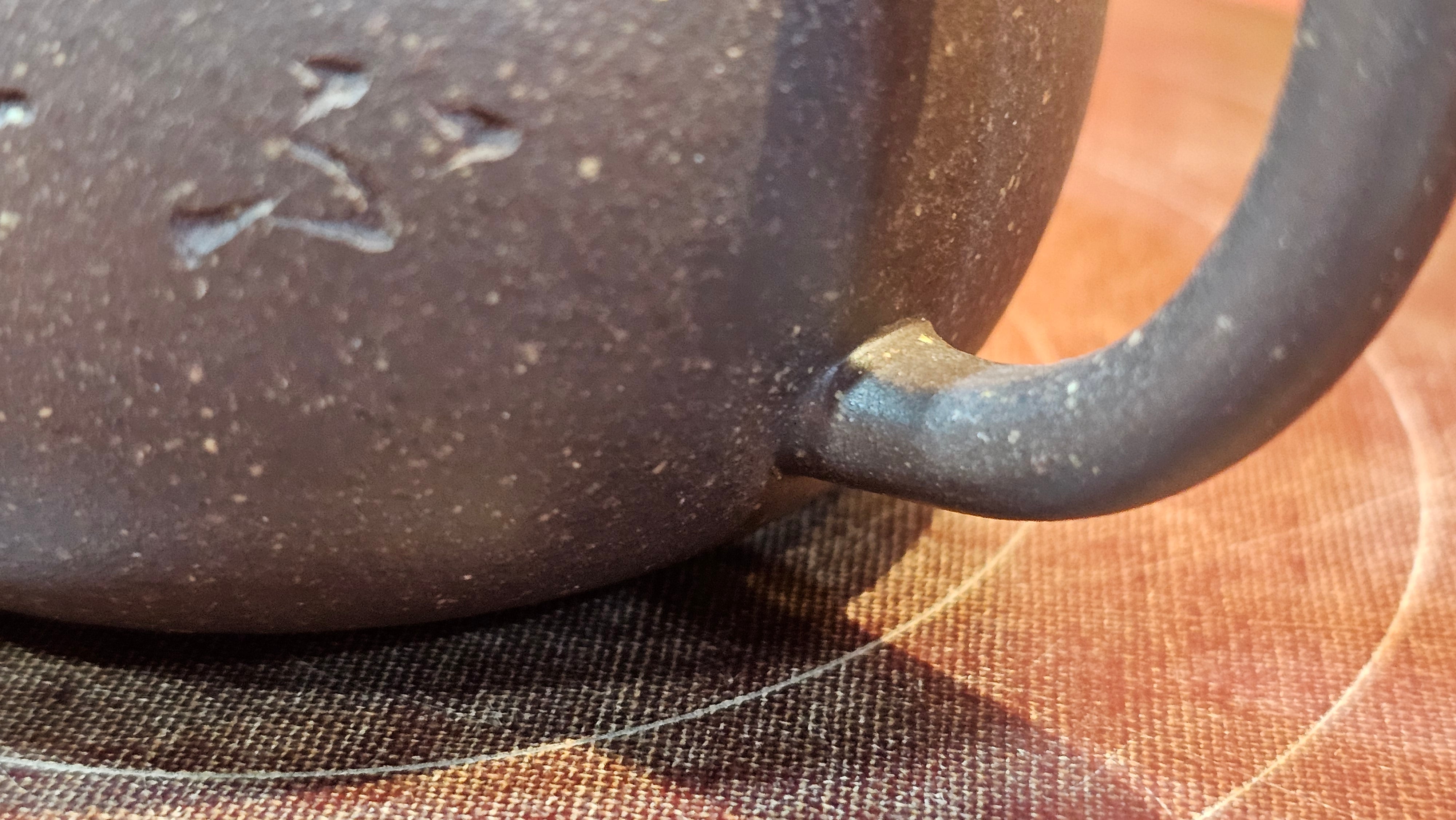 Qie Gua《茄瓜》~ "The Gourd", 152.8ml, Hei Zi Ni 黑紫泥, by our Craftsman Zhang Huan 张欢, Calligraphy and Lotus Engraving by Craftsman Yi Cheng 逸成 ~ Congratulations!to Dr L.L.! 1327hrs 19th Sept 2025! Ventura, CA!