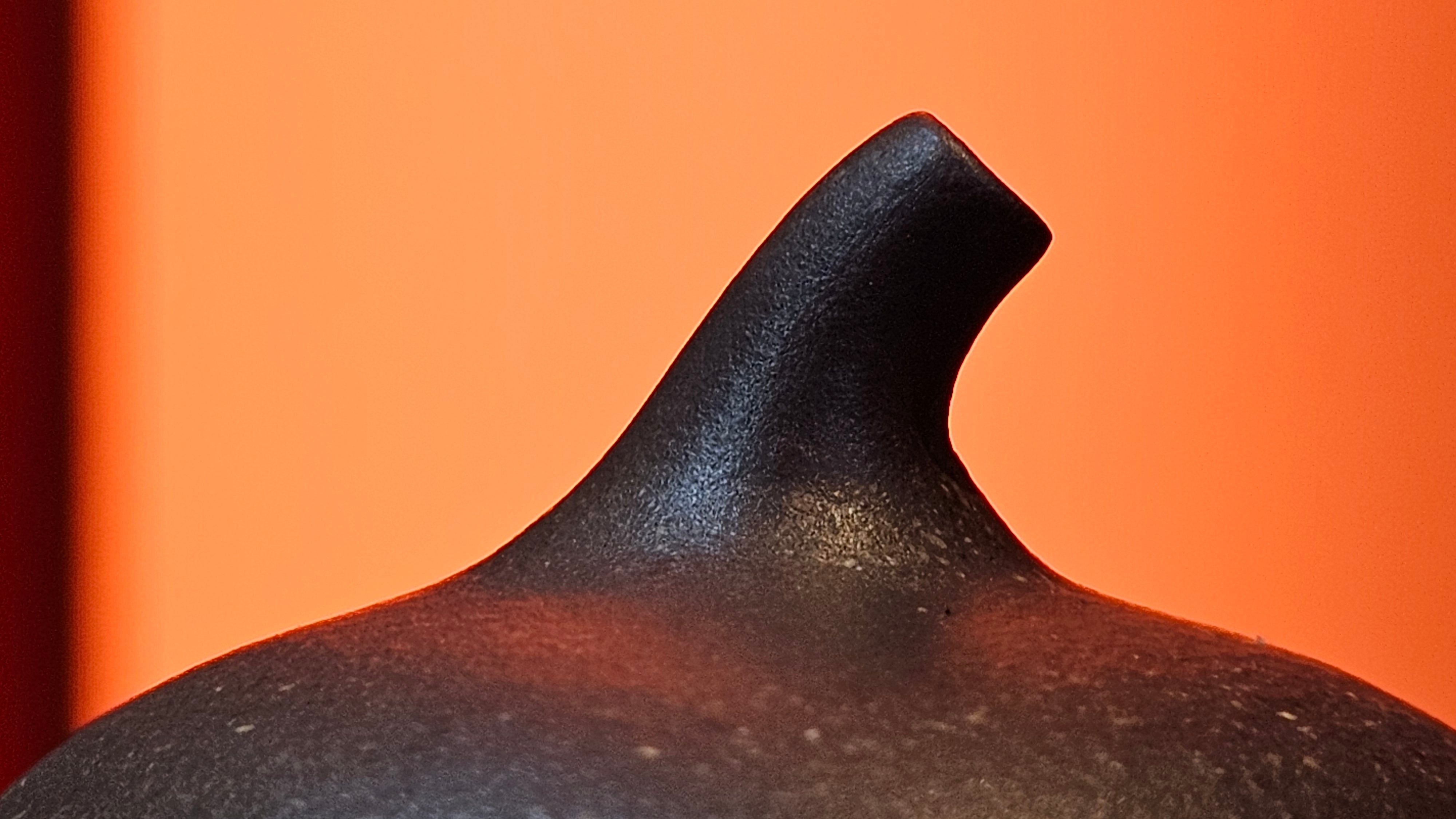 Qie Gua《茄瓜》~ "The Gourd", 152.8ml, Hei Zi Ni 黑紫泥, by our Craftsman Zhang Huan 张欢, Calligraphy and Lotus Engraving by Craftsman Yi Cheng 逸成 ~ Congratulations!to Dr L.L.! 1327hrs 19th Sept 2025! Ventura, CA!