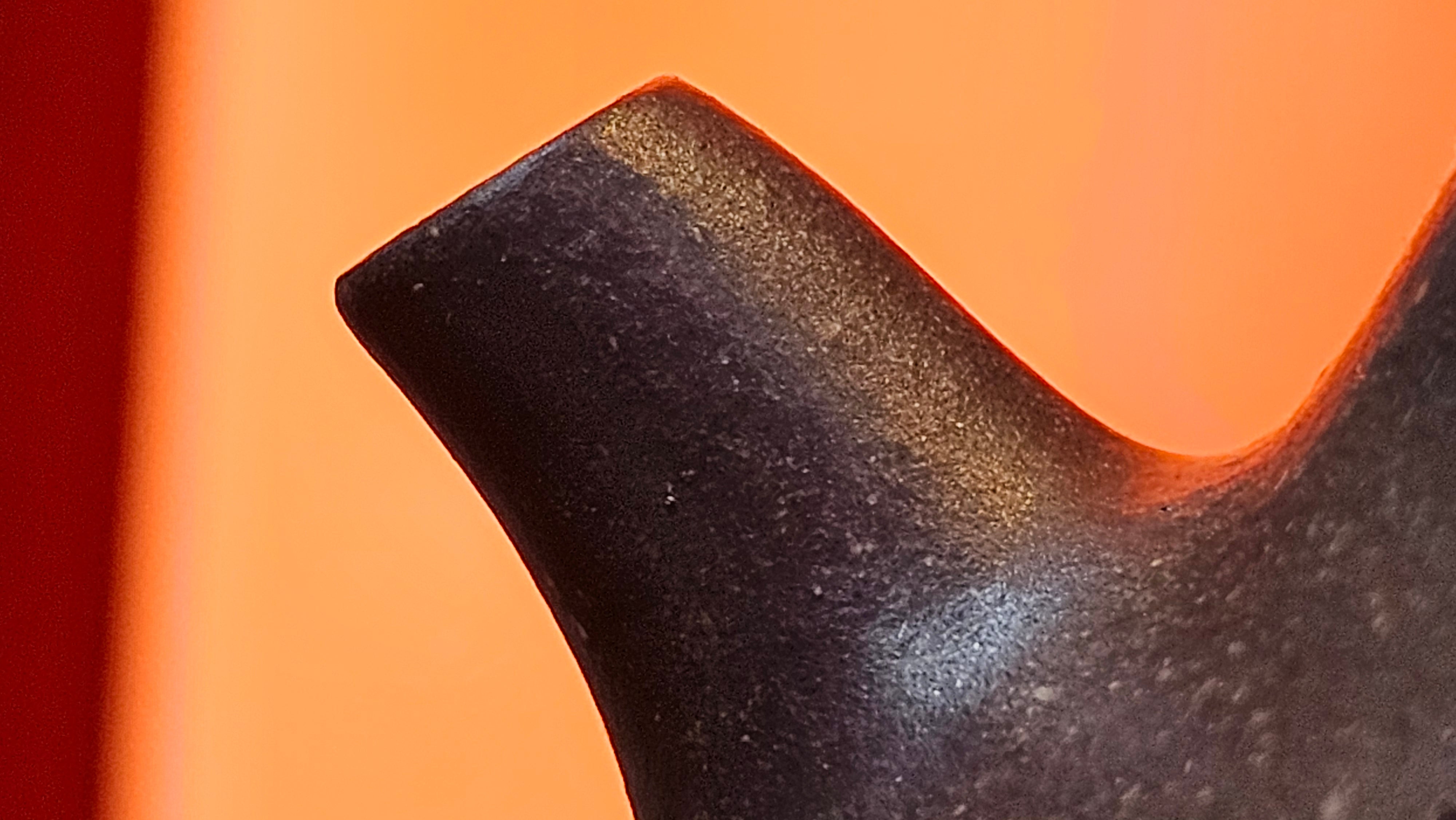 Qie Gua《茄瓜》~ "The Gourd", 152.8ml, Hei Zi Ni 黑紫泥, by our Craftsman Zhang Huan 张欢, Calligraphy and Lotus Engraving by Craftsman Yi Cheng 逸成 ~ Congratulations!to Dr L.L.! 1327hrs 19th Sept 2025! Ventura, CA!