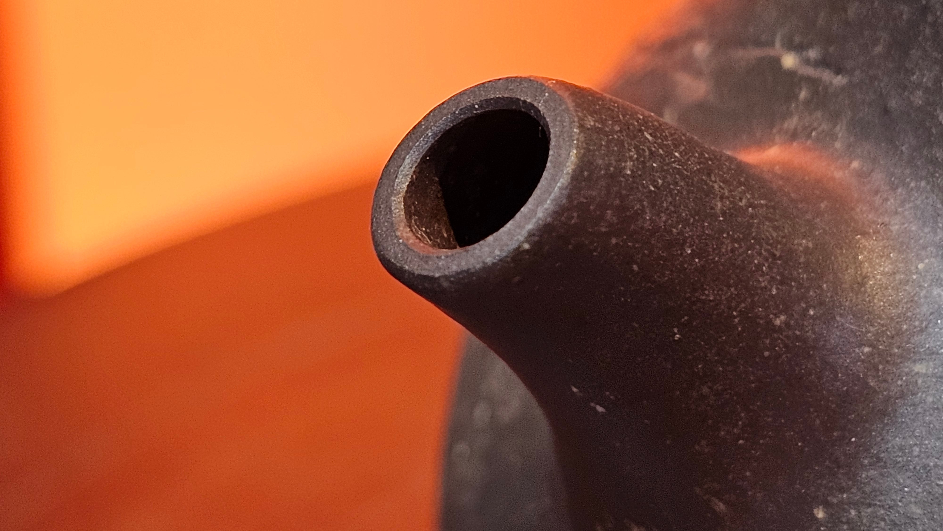 Qie Gua《茄瓜》~ "The Gourd", 152.8ml, Hei Zi Ni 黑紫泥, by our Craftsman Zhang Huan 张欢, Calligraphy and Lotus Engraving by Craftsman Yi Cheng 逸成 ~ Congratulations!to Dr L.L.! 1327hrs 19th Sept 2025! Ventura, CA!