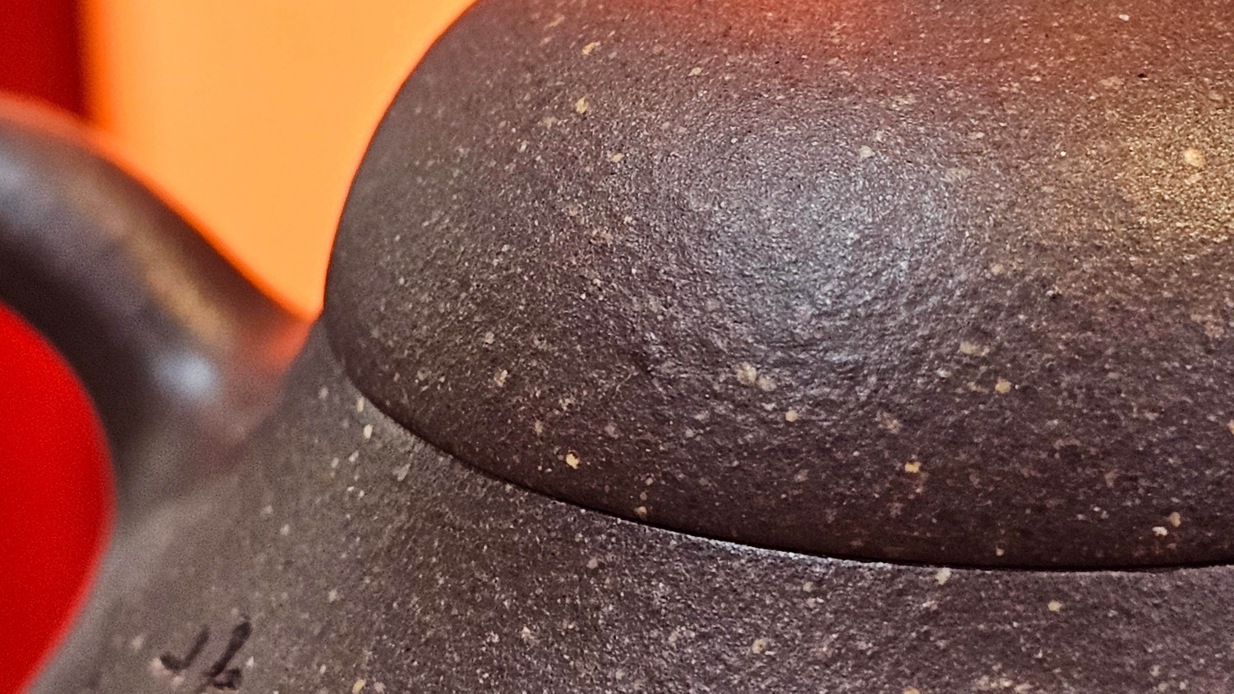 Qie Gua《茄瓜》~ "The Gourd", 153.3ml, Hei Zi Ni 黑紫泥, by our Craftsman Zhang Huan 张欢, Calligraphy and Orchids Engraving by Craftsman Yi Cheng 逸成 Congratulations!to Mr S.S.! 1401hrs 24th Sept 2025! India🇮🇳!