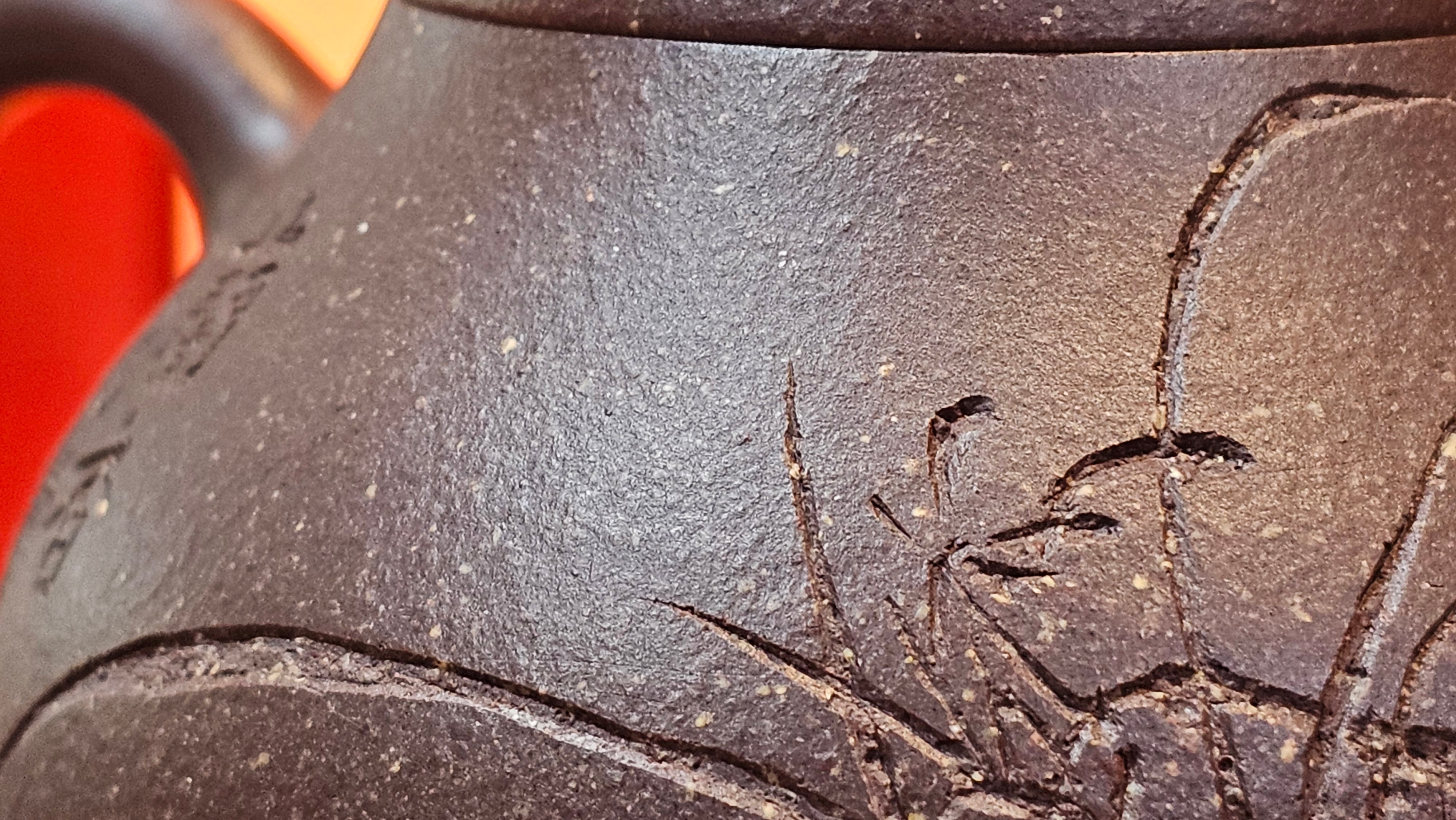 Qie Gua《茄瓜》~ "The Gourd", 153.3ml, Hei Zi Ni 黑紫泥, by our Craftsman Zhang Huan 张欢, Calligraphy and Orchids Engraving by Craftsman Yi Cheng 逸成 Congratulations!to Mr S.S.! 1401hrs 24th Sept 2025! India🇮🇳!