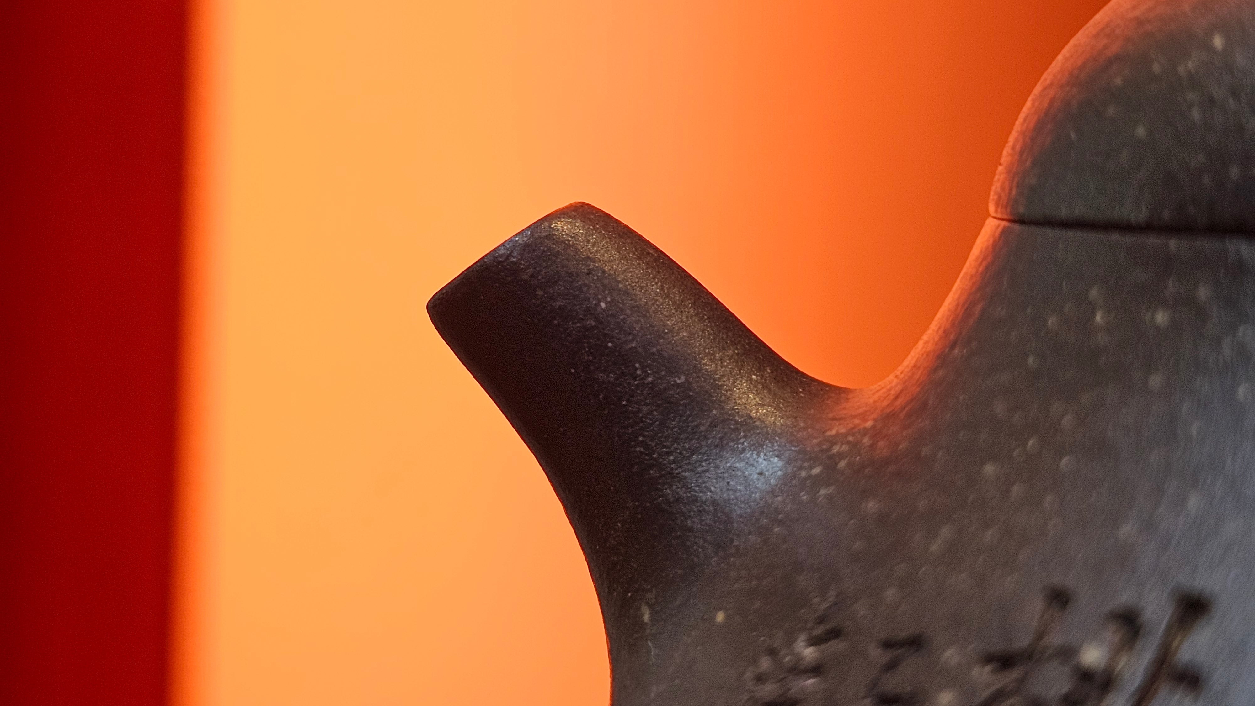 Qie Gua《茄瓜》~ "The Gourd", 153.3ml, Hei Zi Ni 黑紫泥, by our Craftsman Zhang Huan 张欢, Calligraphy and Orchids Engraving by Craftsman Yi Cheng 逸成 Congratulations!to Mr S.S.! 1401hrs 24th Sept 2025! India🇮🇳!