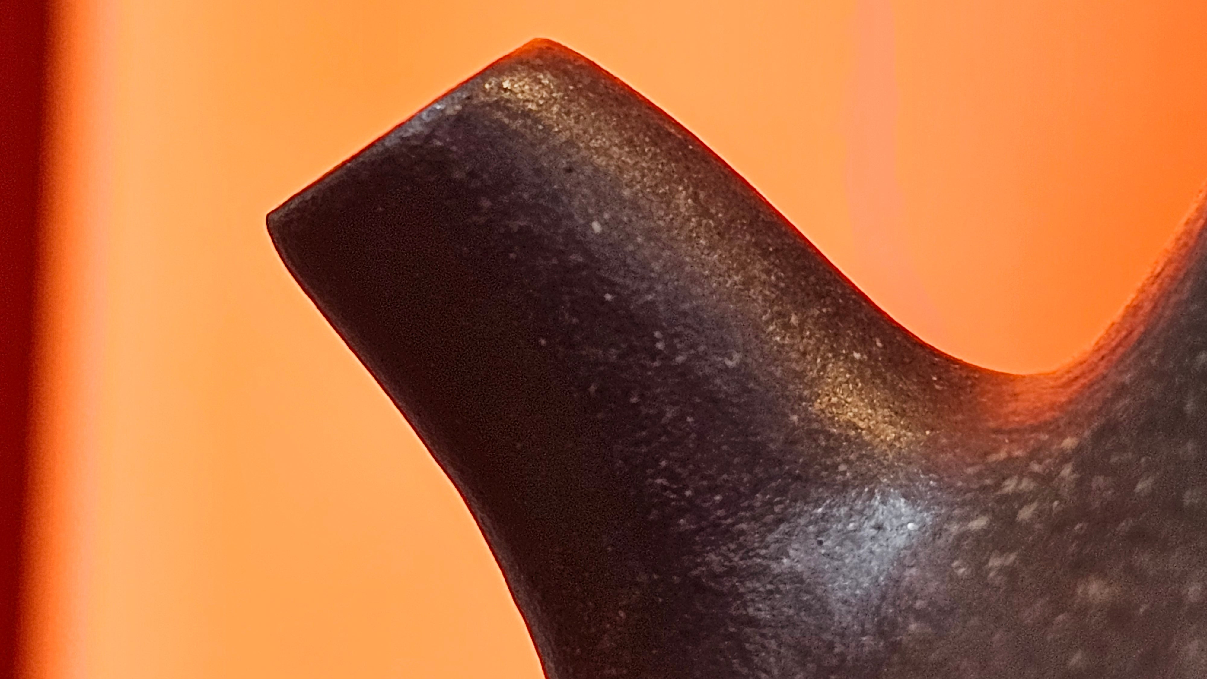 Qie Gua《茄瓜》~ "The Gourd", 153.3ml, Hei Zi Ni 黑紫泥, by our Craftsman Zhang Huan 张欢, Calligraphy and Orchids Engraving by Craftsman Yi Cheng 逸成 Congratulations!to Mr S.S.! 1401hrs 24th Sept 2025! India🇮🇳!