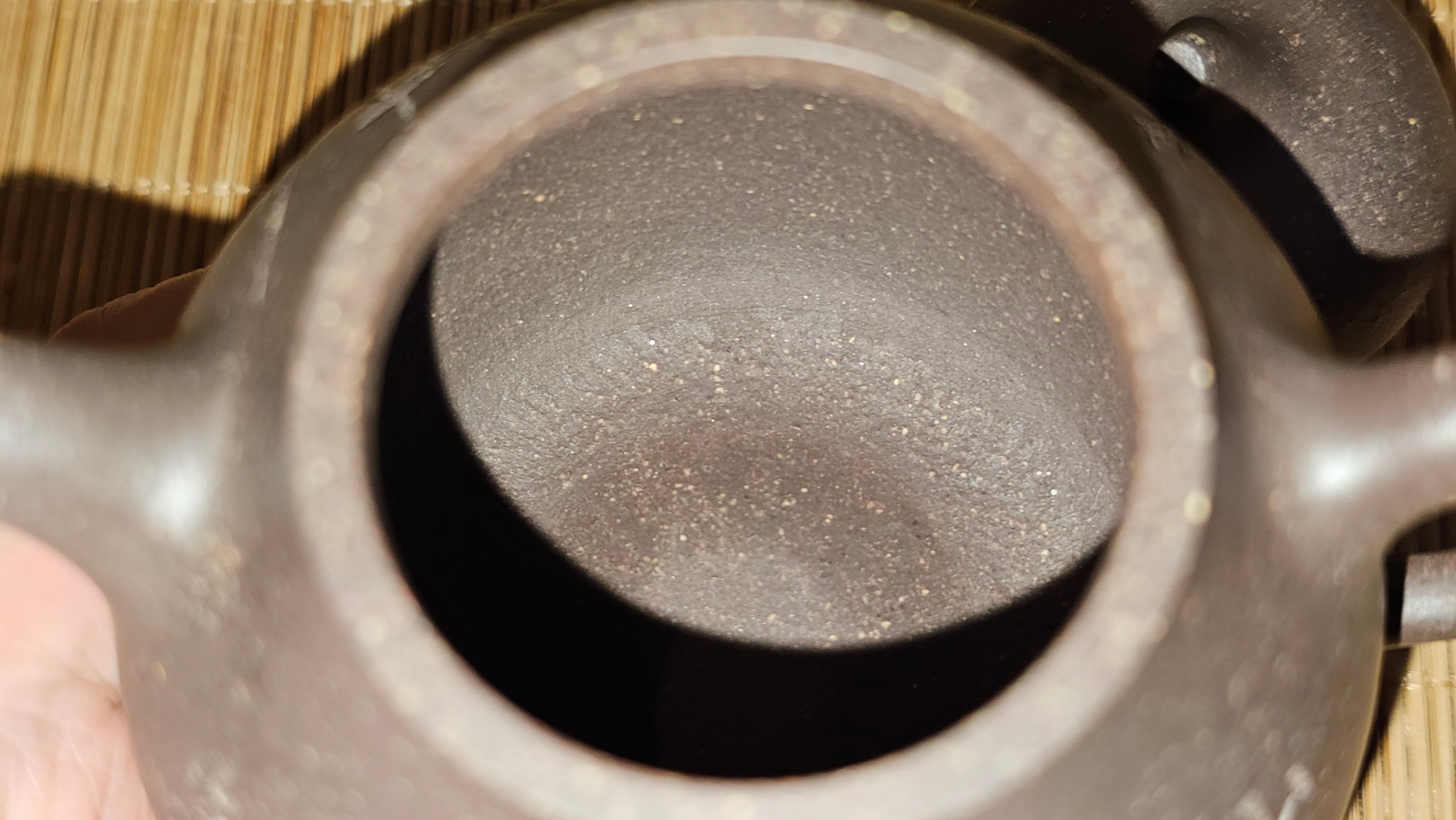 Qie Gua《茄瓜》~ "The Gourd", 153.3ml, Hei Zi Ni 黑紫泥, by our Craftsman Zhang Huan 张欢, Calligraphy and Orchids Engraving by Craftsman Yi Cheng 逸成 Congratulations!to Mr S.S.! 1401hrs 24th Sept 2025! India🇮🇳!