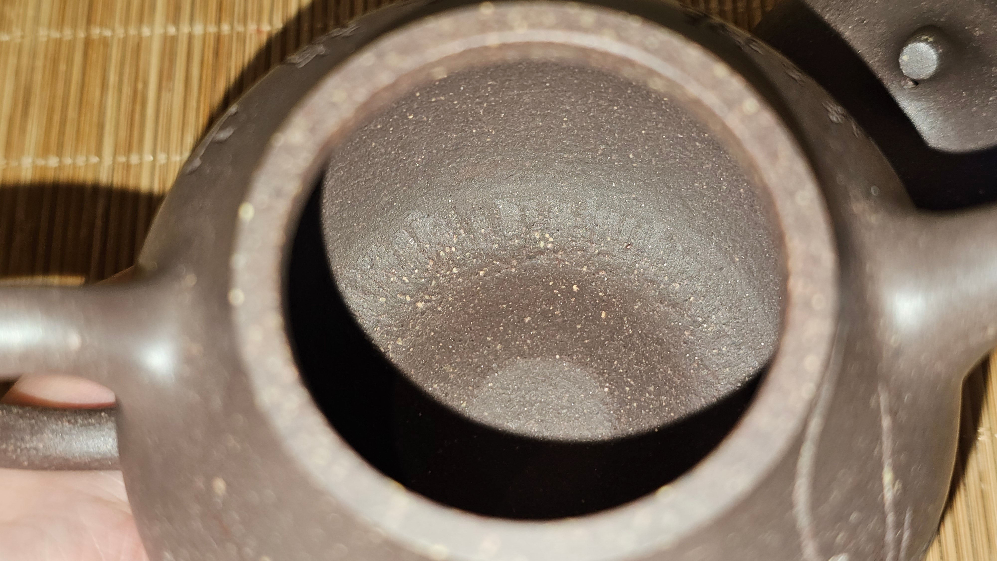 Qie Gua《茄瓜》~ "The Gourd", 153.3ml, Hei Zi Ni 黑紫泥, by our Craftsman Zhang Huan 张欢, Calligraphy and Orchids Engraving by Craftsman Yi Cheng 逸成 Congratulations!to Mr S.S.! 1401hrs 24th Sept 2025! India🇮🇳!