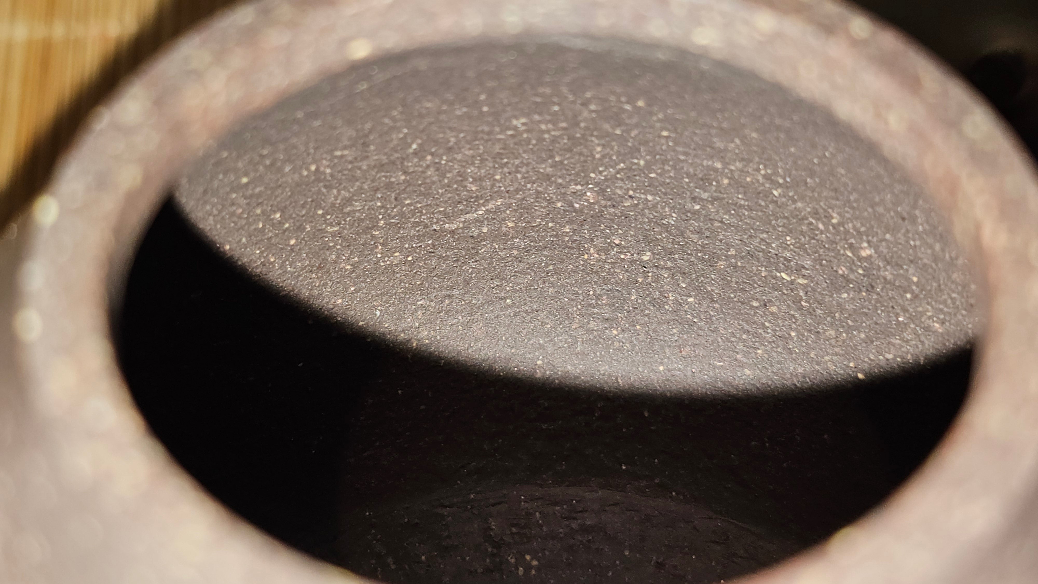 Qie Gua《茄瓜》~ "The Gourd", 153.3ml, Hei Zi Ni 黑紫泥, by our Craftsman Zhang Huan 张欢, Calligraphy and Orchids Engraving by Craftsman Yi Cheng 逸成 Congratulations!to Mr S.S.! 1401hrs 24th Sept 2025! India🇮🇳!