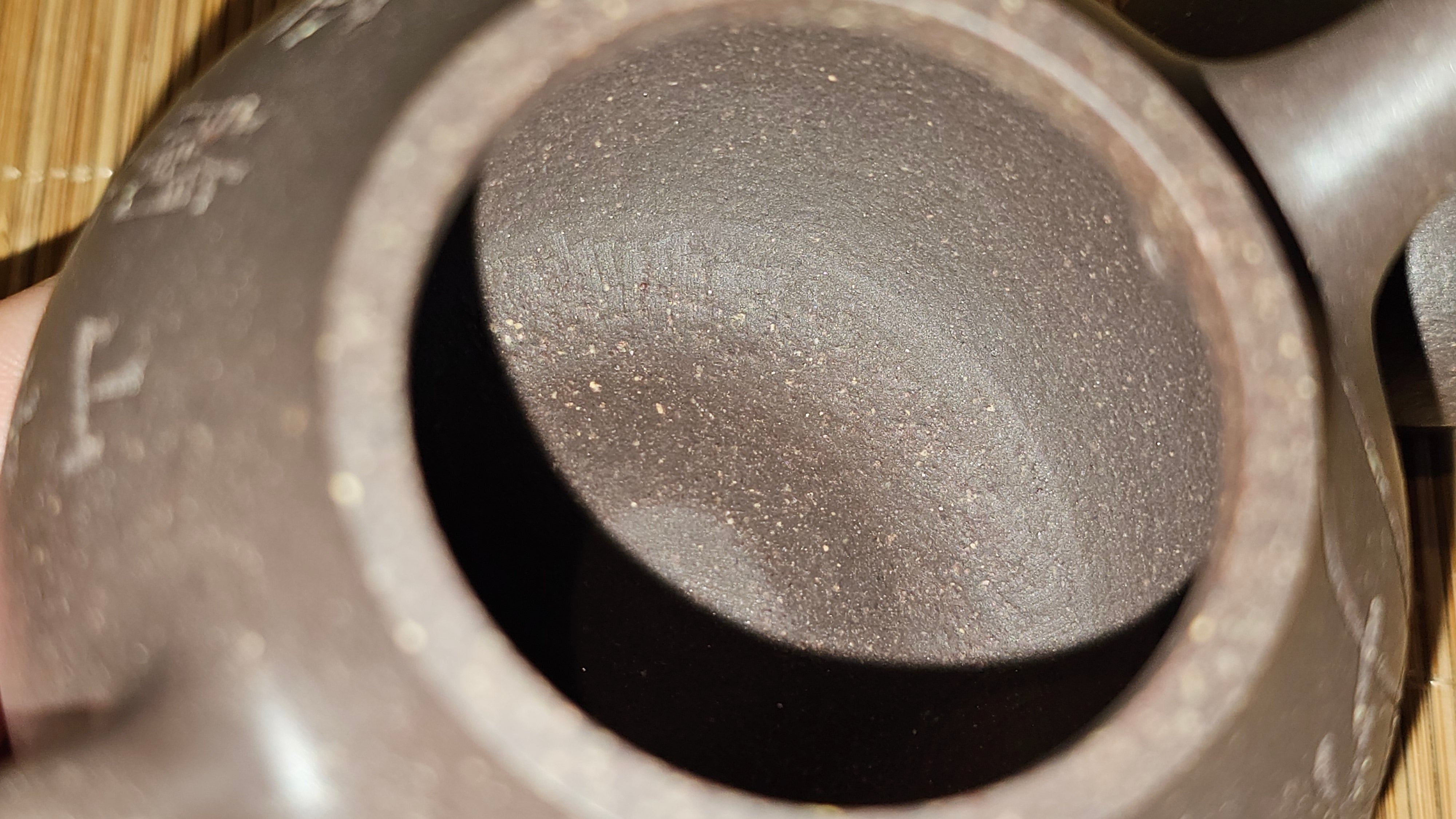 Qie Gua《茄瓜》~ "The Gourd", 153.3ml, Hei Zi Ni 黑紫泥, by our Craftsman Zhang Huan 张欢, Calligraphy and Orchids Engraving by Craftsman Yi Cheng 逸成 Congratulations!to Mr S.S.! 1401hrs 24th Sept 2025! India🇮🇳!