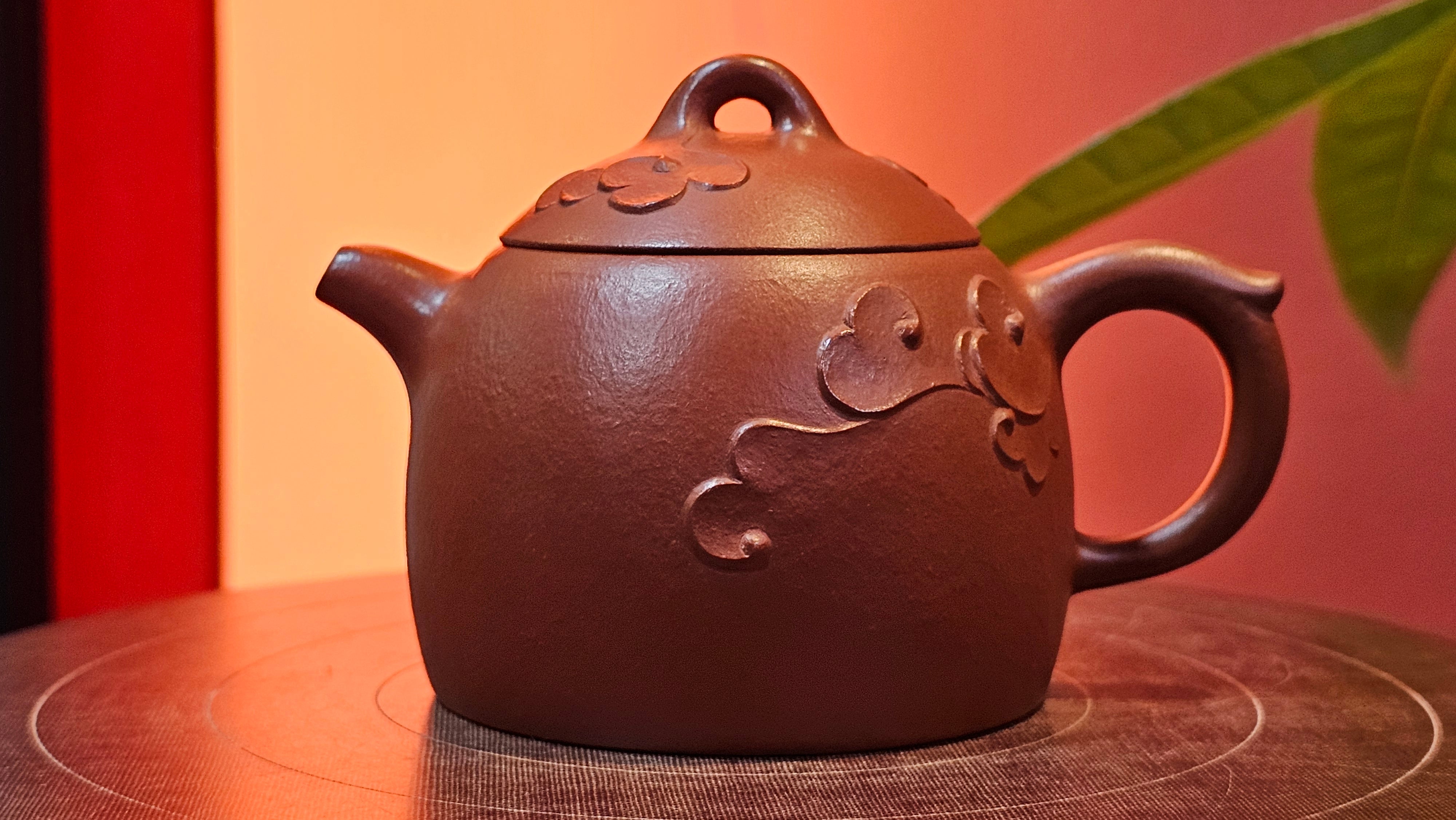 Mini! Qin Quan 秦权, with Oriental Clouds Embellishments 云朵贴花工艺, 120.8ml, Xiao Mei Yao Zhu Ni 小煤窑朱泥, by Craftsman Chen Yue Fei 陈跃飞 ~!Congratulations to Mr J.M.! 0725hrs 9th Oct 2025, Roanoke! VA.